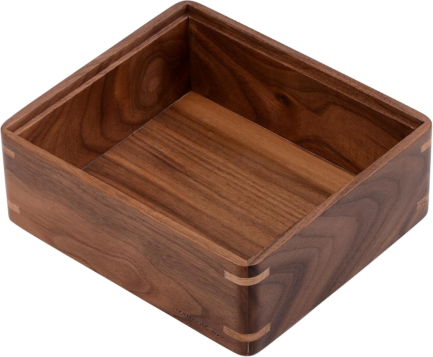 Normcore Compact Storage Box - Compatible Compact Tamping Station - Genuine American Walnut Wood Wooden Espresso Accessory Organizer - Patented Modular Design