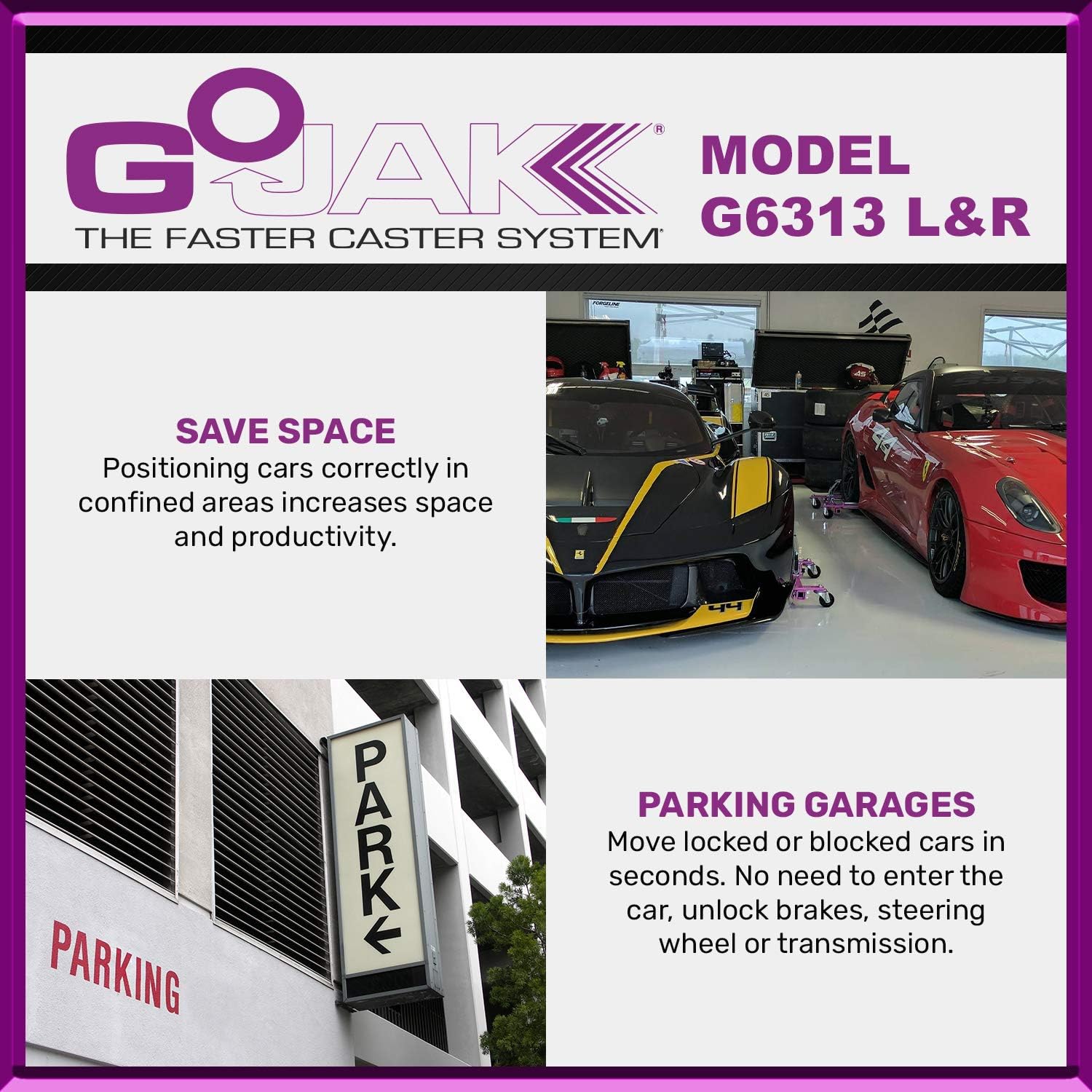 GoJak ZENDEX Tool Model G6313, Wheel Dolly Pair (Left and Right)