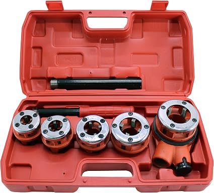 Amazon.com: HFS (R - Kit de enhebrador de tubería de trinquete (5 dies) :  Herramientas y Mejoras del Hogar