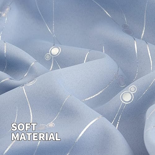 Miniatura 6 de BGment Cortinas para oscurecer la habitación de 72 pulgadas de largo, cortinas opacas con aislamiento térmico con ojales y línea ondulada y puntos