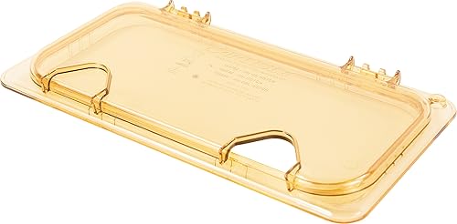 Carlisle FoodService Products 10479Z13 StorPlus EZ Access - Tapa con bisagras con mango y muesca, tercer tamaño universal, 2 pulgadas de altura, 7