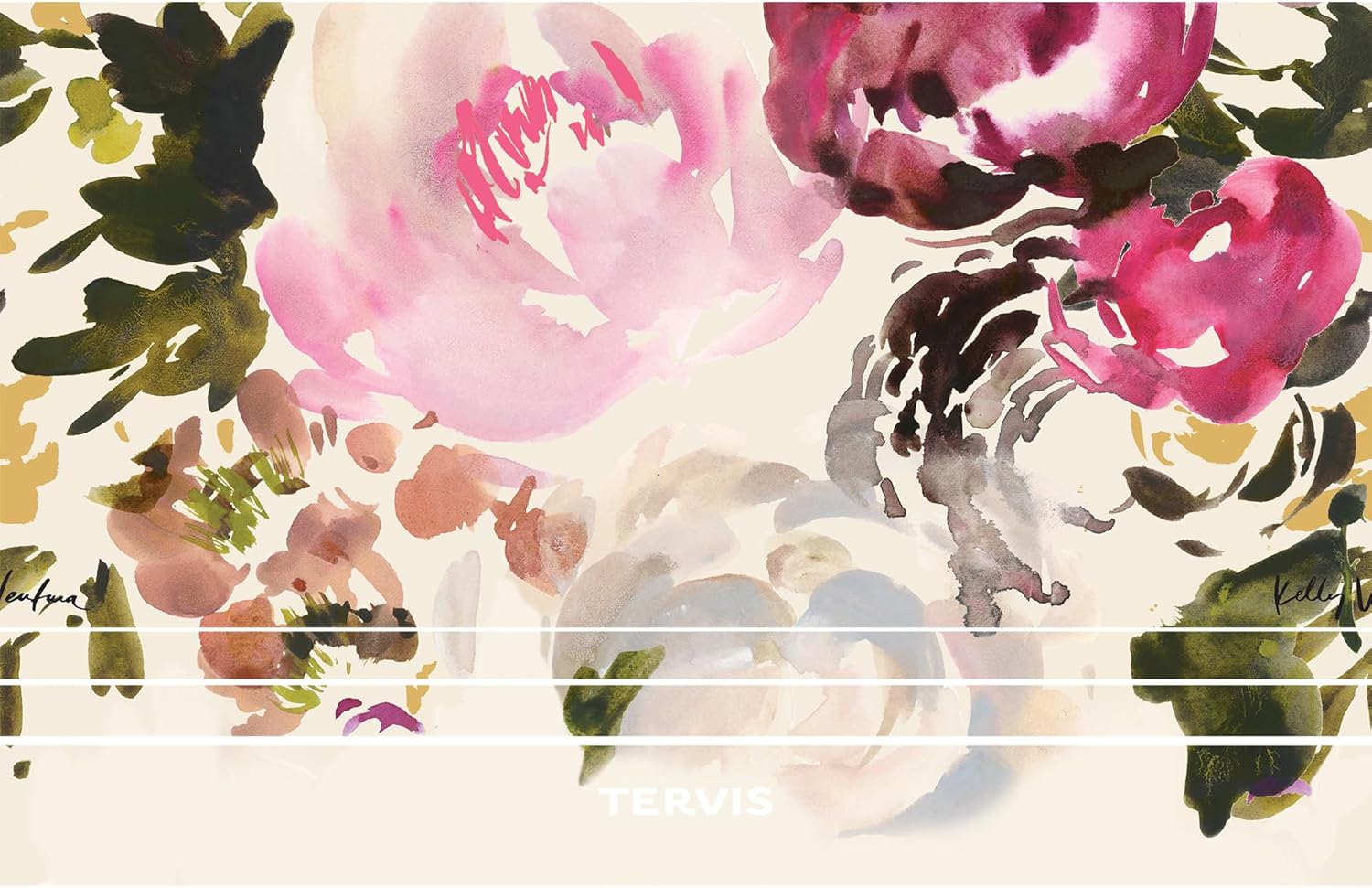 Tervis Traveler Kelly Ventura - Floral Collection Triple Insulated Tumbler Travel Cup Keeps Drinks Cold & Hot, 30oz with Straw Lid, Posy - Image 2