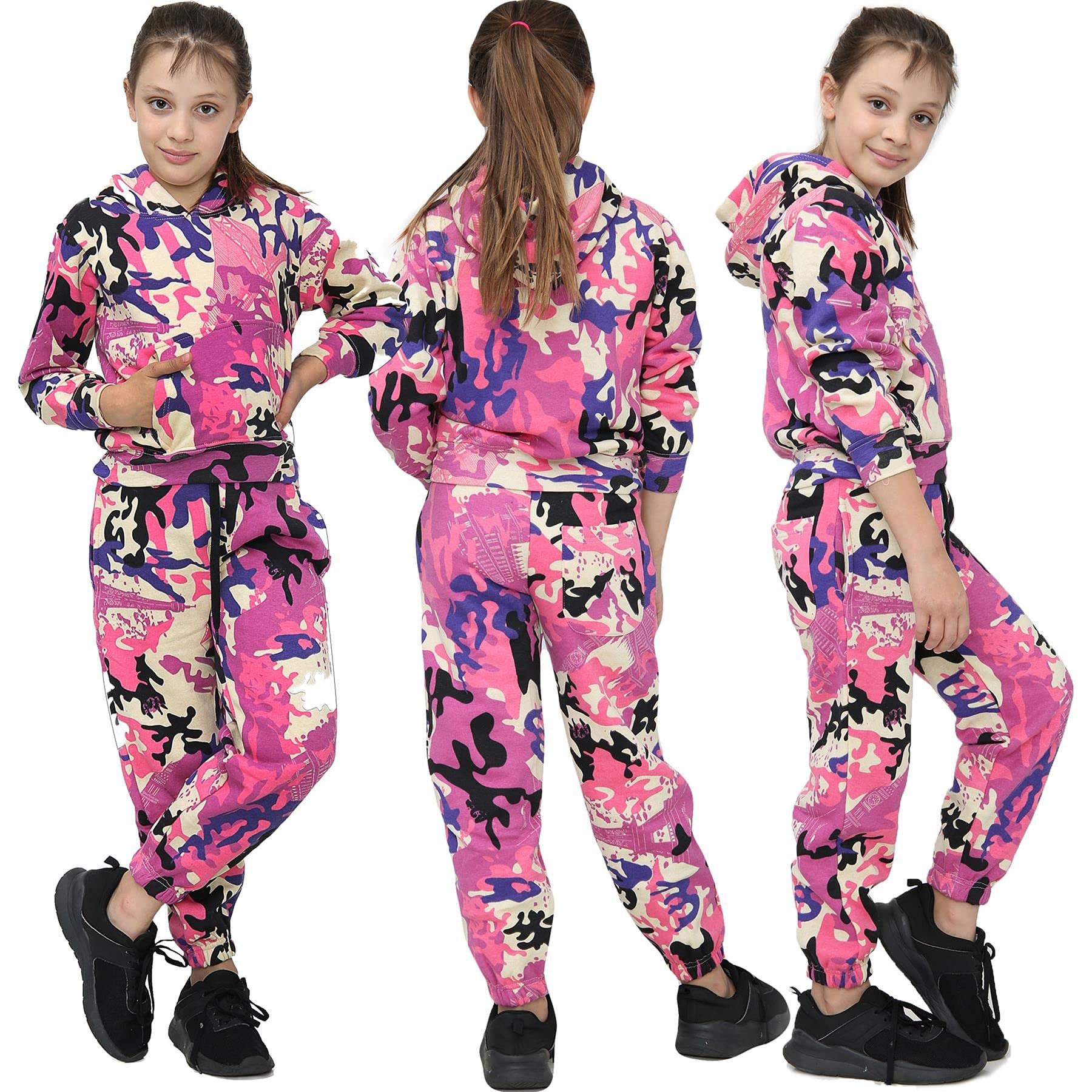 A2Z 4 Kids Unisex Hooded Tracksuit Jogging Suit Casual Activewear Set