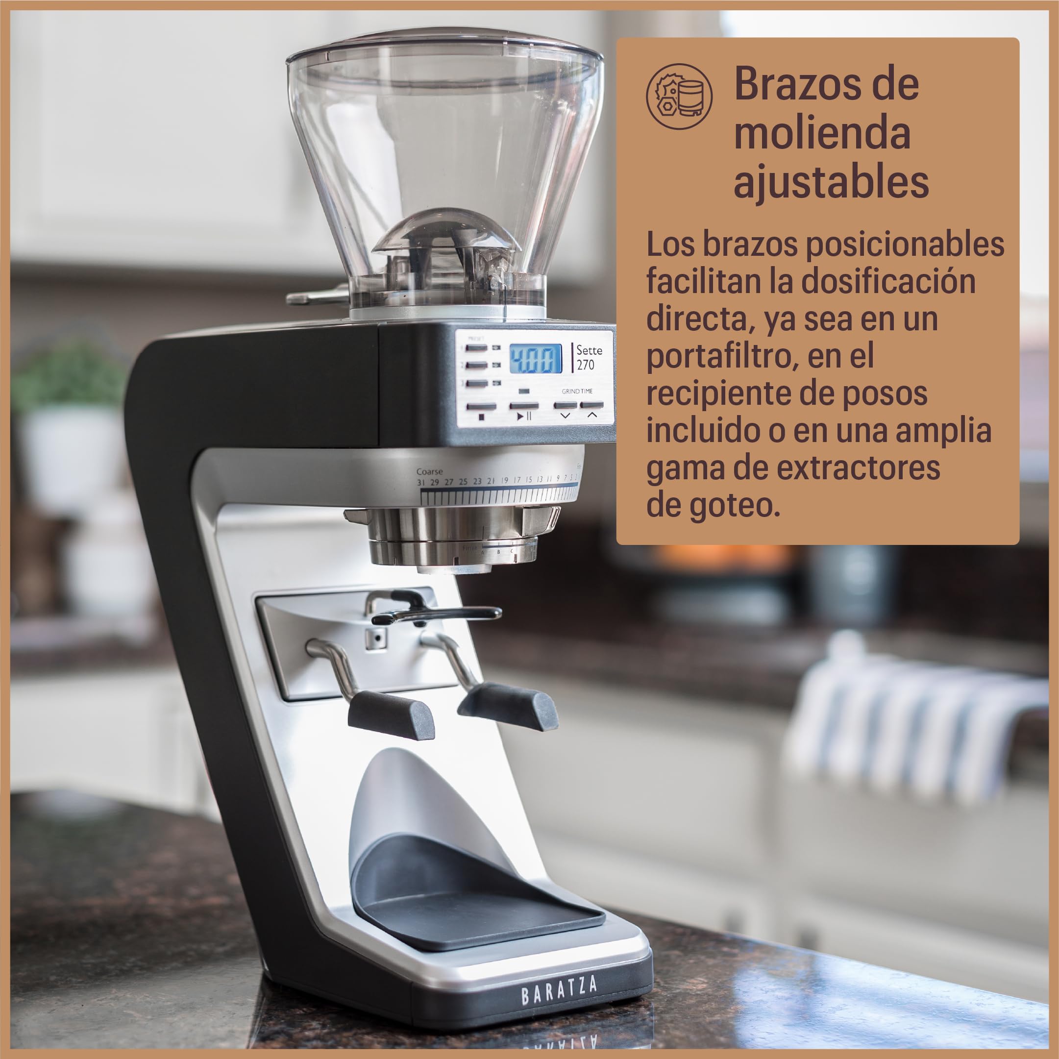 Baratza - Sette 270 230V Molinillo Eléctrico de Café en Grano, Negro