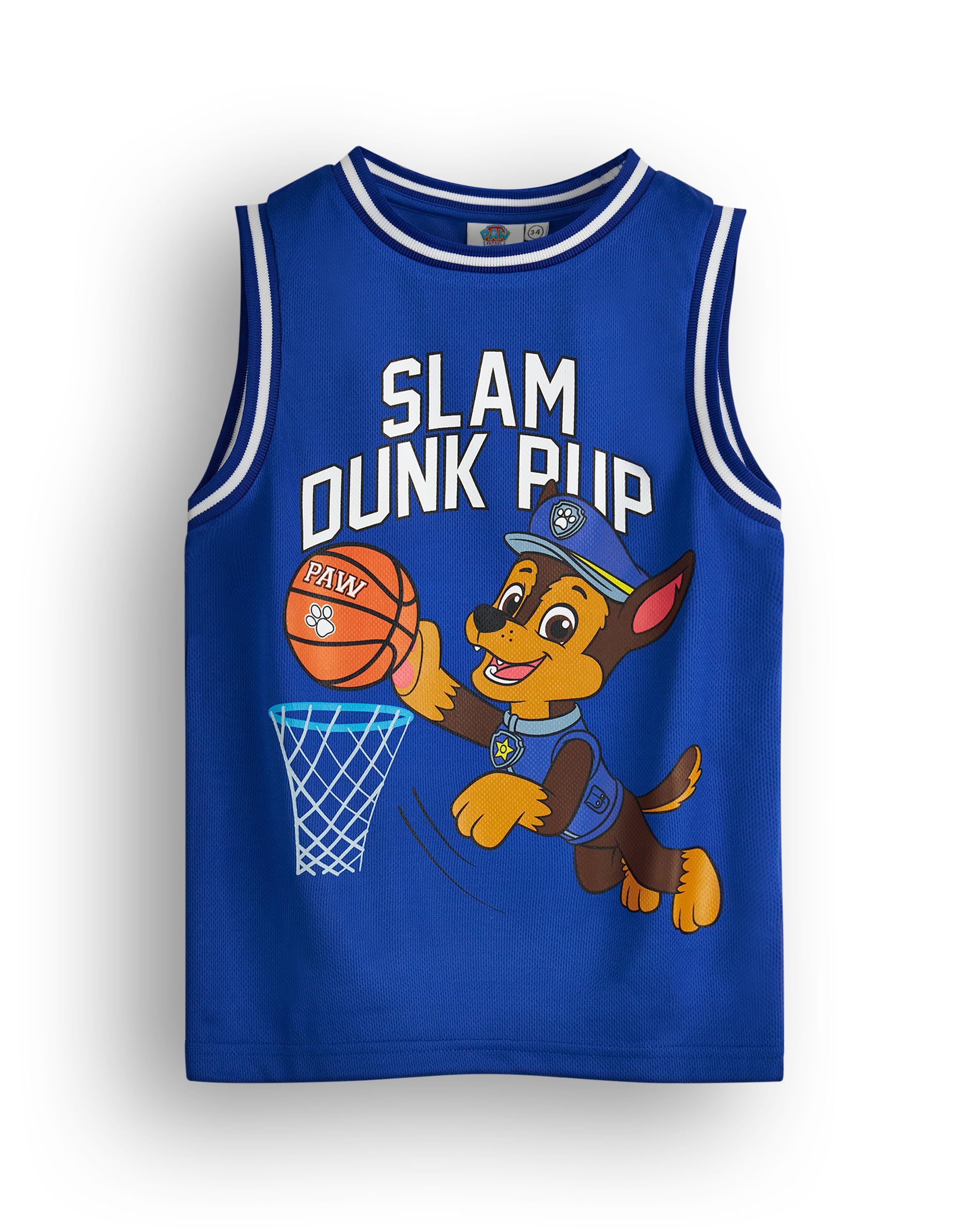 Paw Patrol Garçons Basket-ball Jersey et Shorts Ensembles | Tenue de sport deux pièces Slam Dunk Pup pour enfants | Ensemble assorti pour enfants