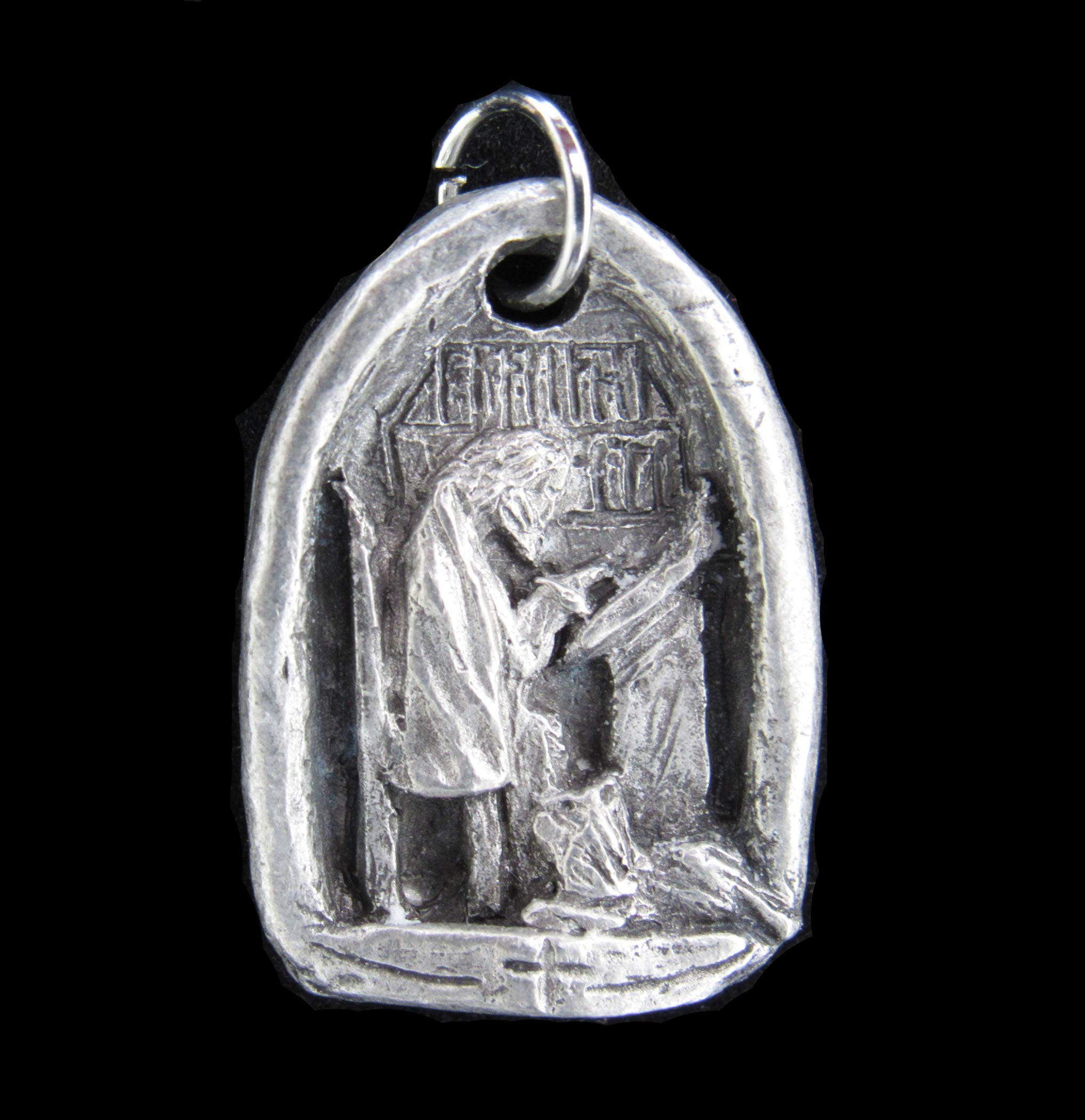 Handmade St. Jerome Medal, Patron of Book Lovers, Librarians, Translators, Bookstore Owners