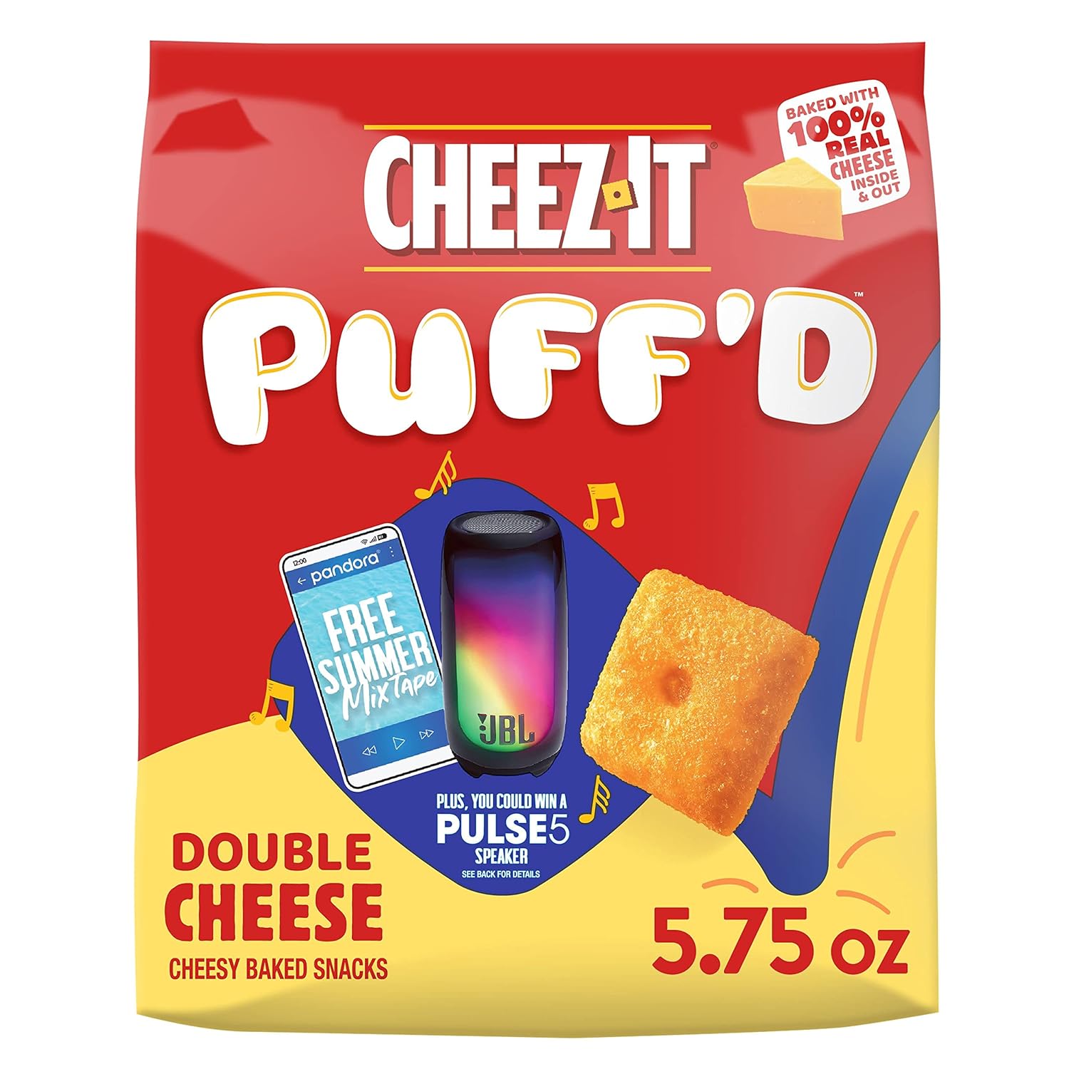 CheezIt Puff'd Cheesy Baked Snacks, Puffed Snack Crackers
