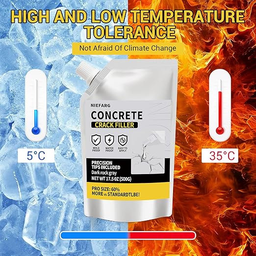 Sellador de grietas para concreto, alta elasticidad, impermeable, 17.6 Floz miniatura 5