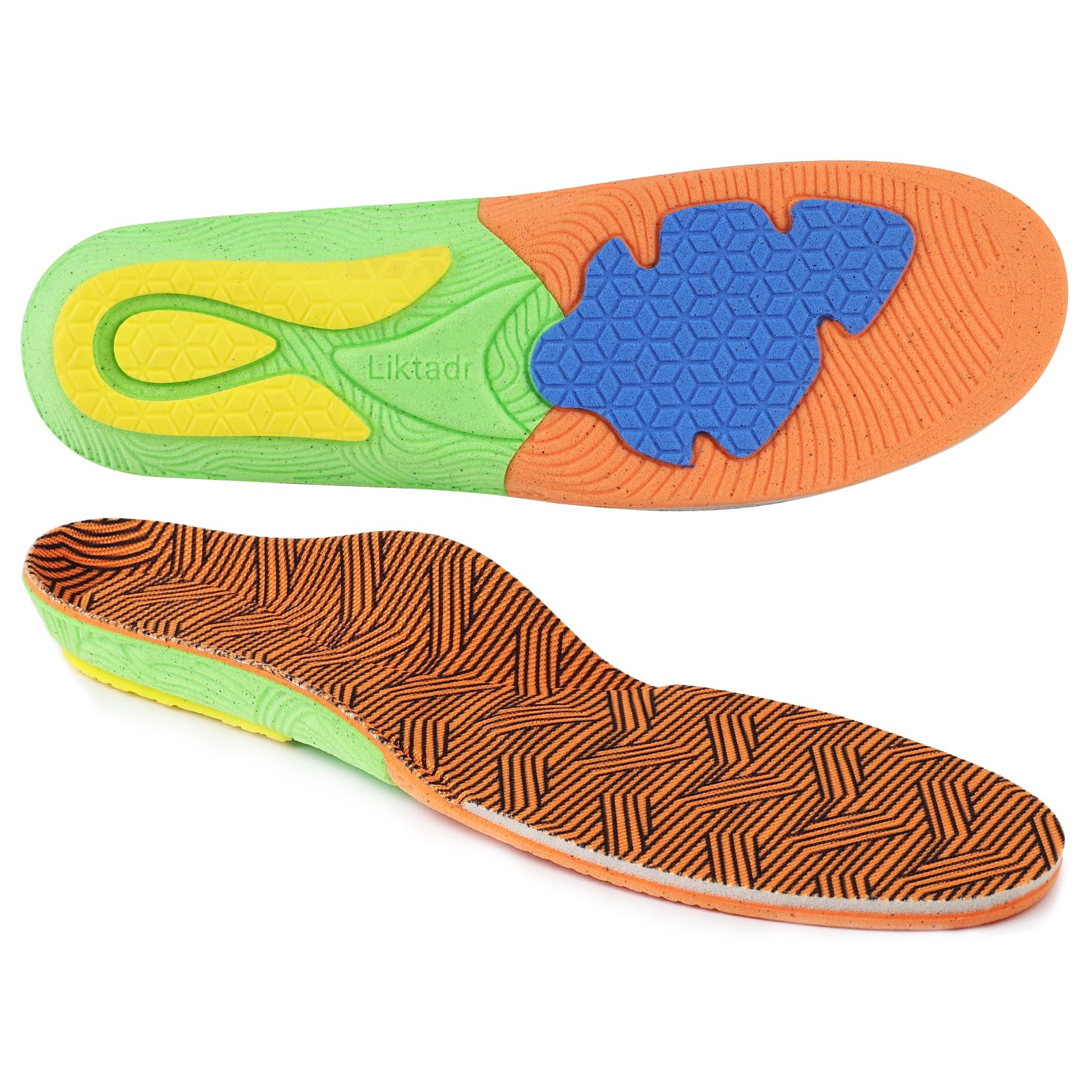 Liktadr Shoe Inserts for Women Men Arch Support-Plantar Fasciitis Insoles Orthotic Inserts to Relieve Foot Pain Flat Feet