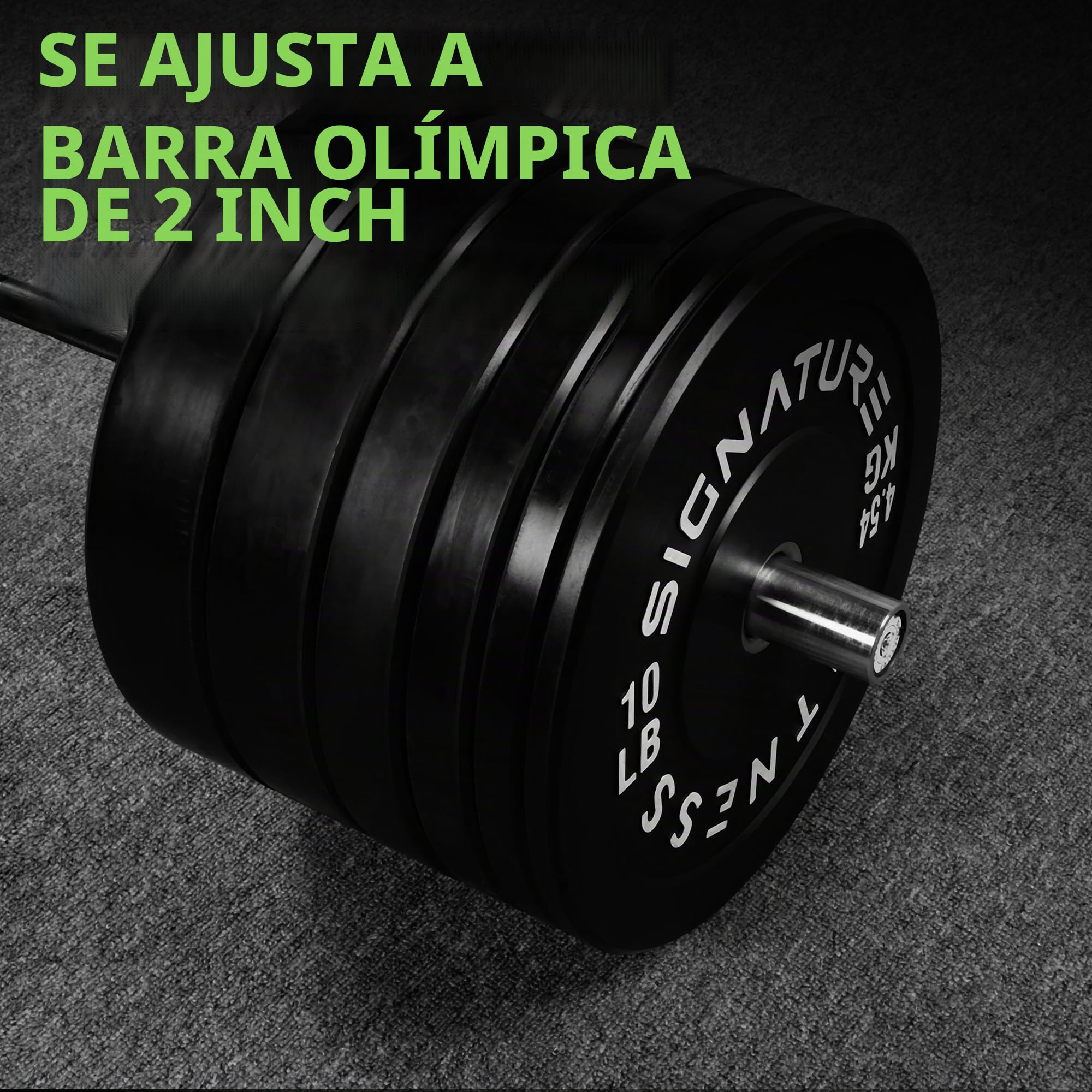 Fitvids Bumper Plate, Olympische Hantelscheiben mit Stahlnabe, 5,1 cm, 1 Paar