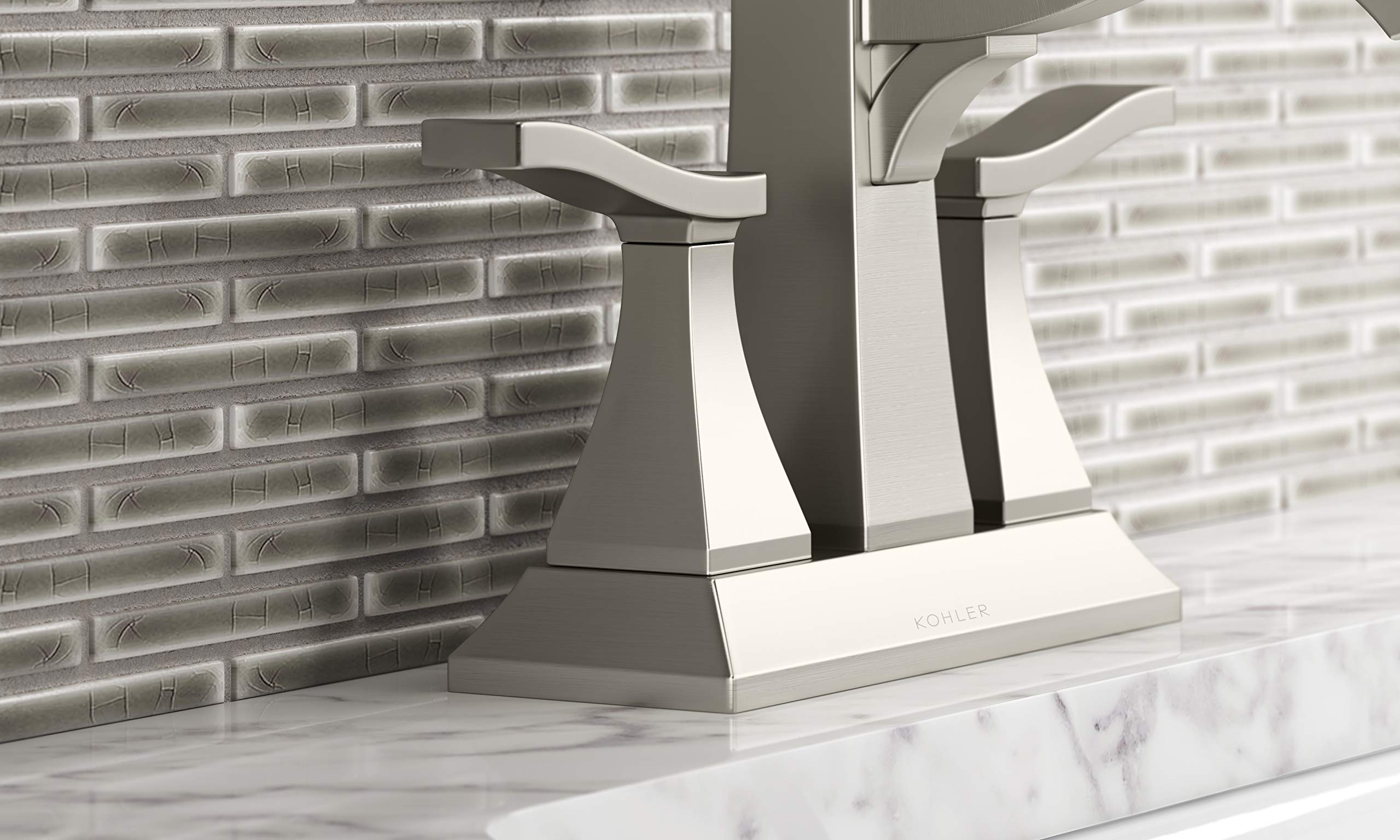 Kohler K-R24059-4D-BN Torneira para pia de banheiro, níquel