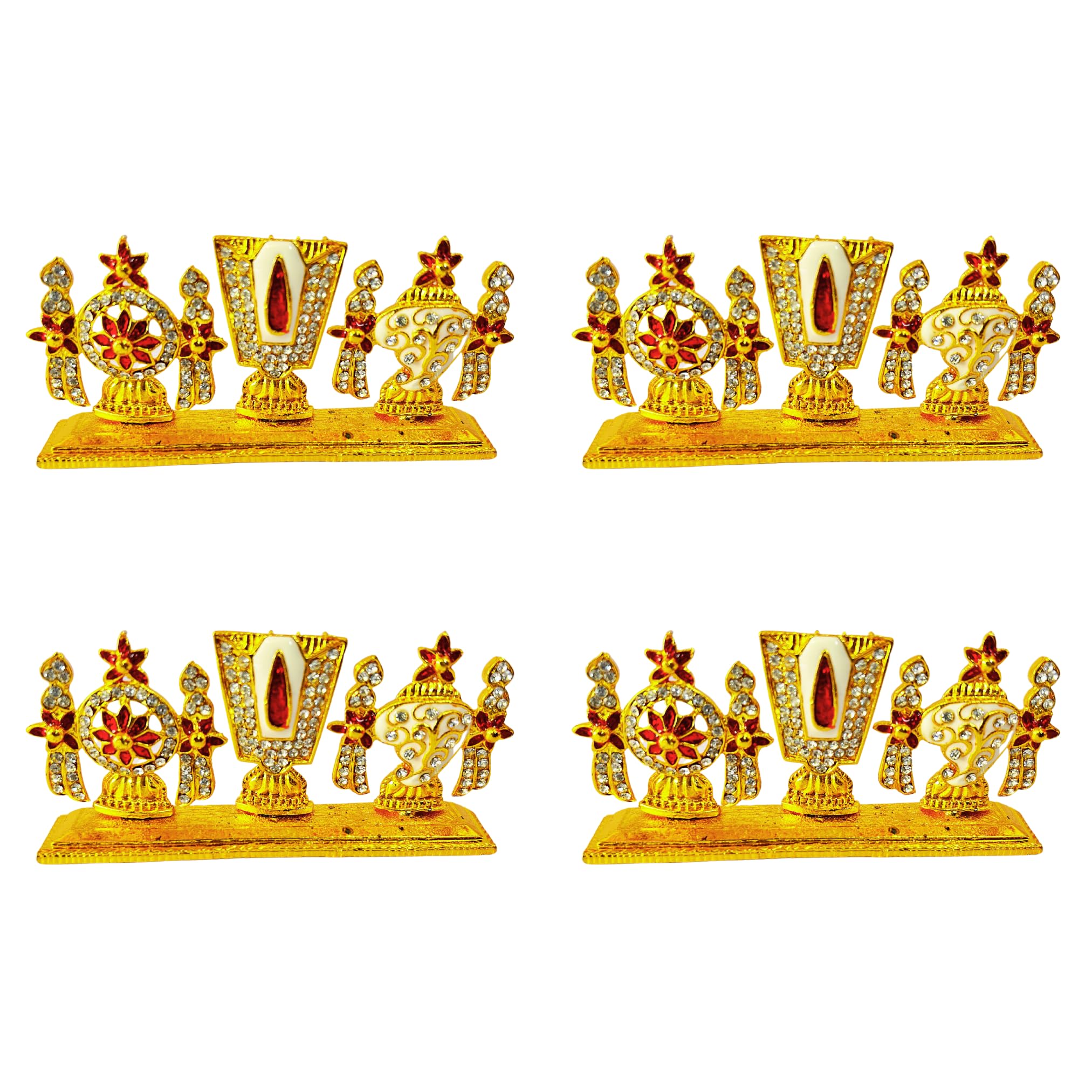 SRI YAGNAA - Brass Shanku Plates 5 pcs - Wedding Return Gifts - Housewarming Return Gifts (BSP-5) — Amazon image 10