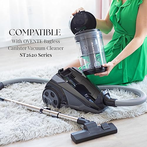 Miniatura 2 de Ovente Filtro de repuesto de alta calidad para aspiradoras ST2620 sin bolsa con 99.9% de filtración de polvo y partículas, compacto fácil