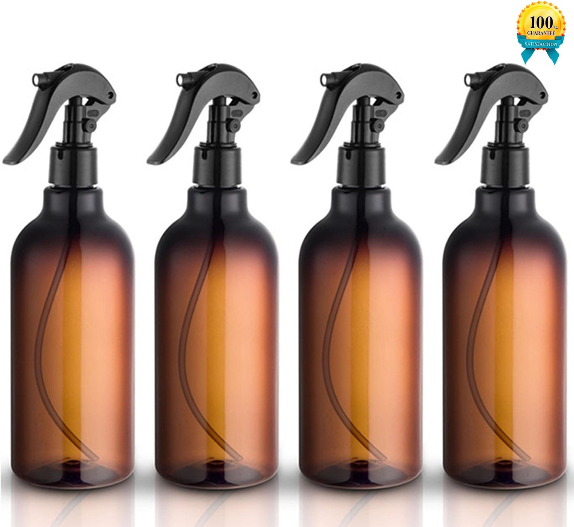 Spray Bottles, 16oz Plastic Spray Bottles with Black Fine Mist Sprayers Refillable Container for Essential Oils