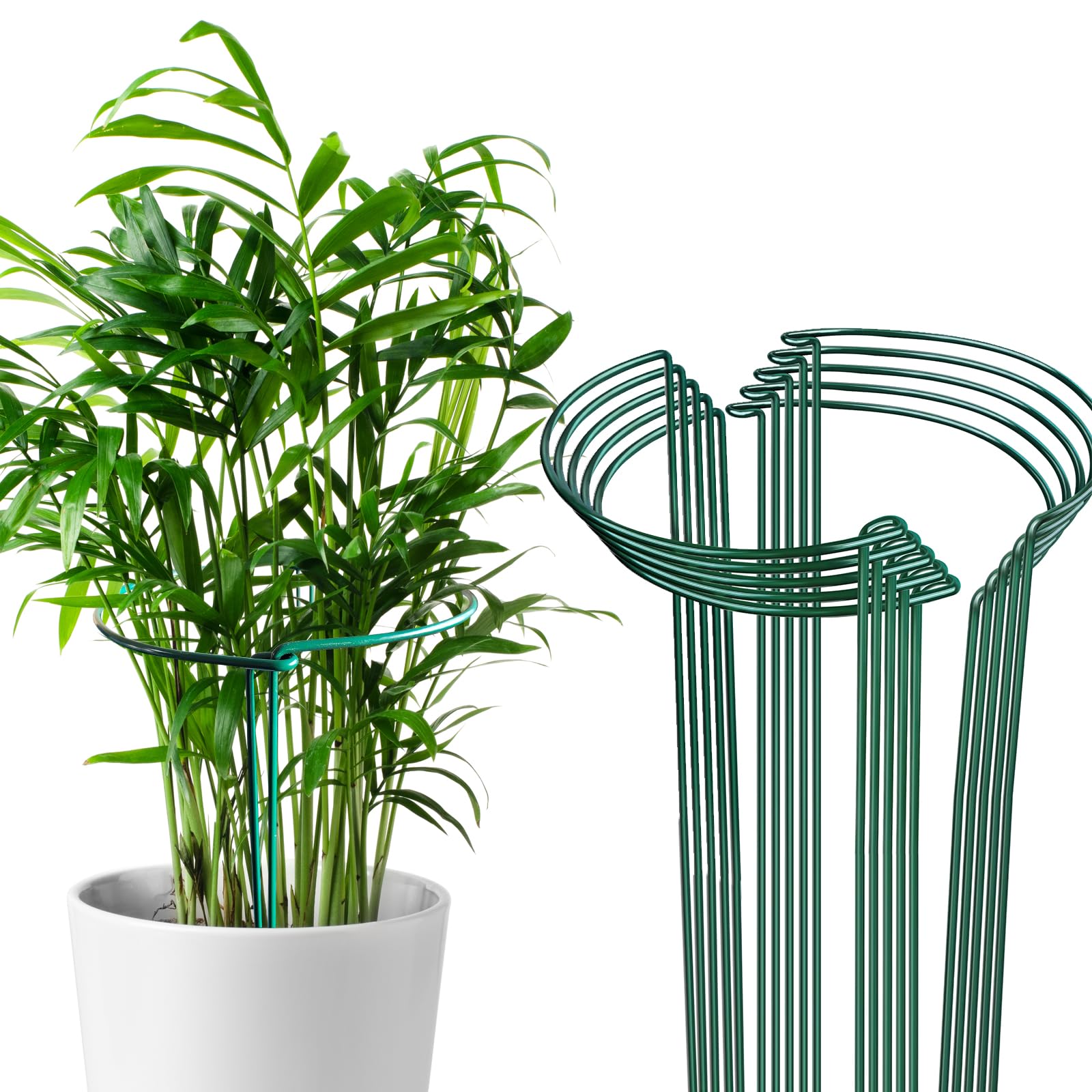 Tuteur Spirale JIALWEN Lot De 6 Tuteurs Plantes Support Pour Plantes, 40 Cm Piquet De Plantes De Jardin En Métal à Tige Unique Avec 10 Attaches Pour Fleurs, Tomates, Lys, Pivoines, Roses