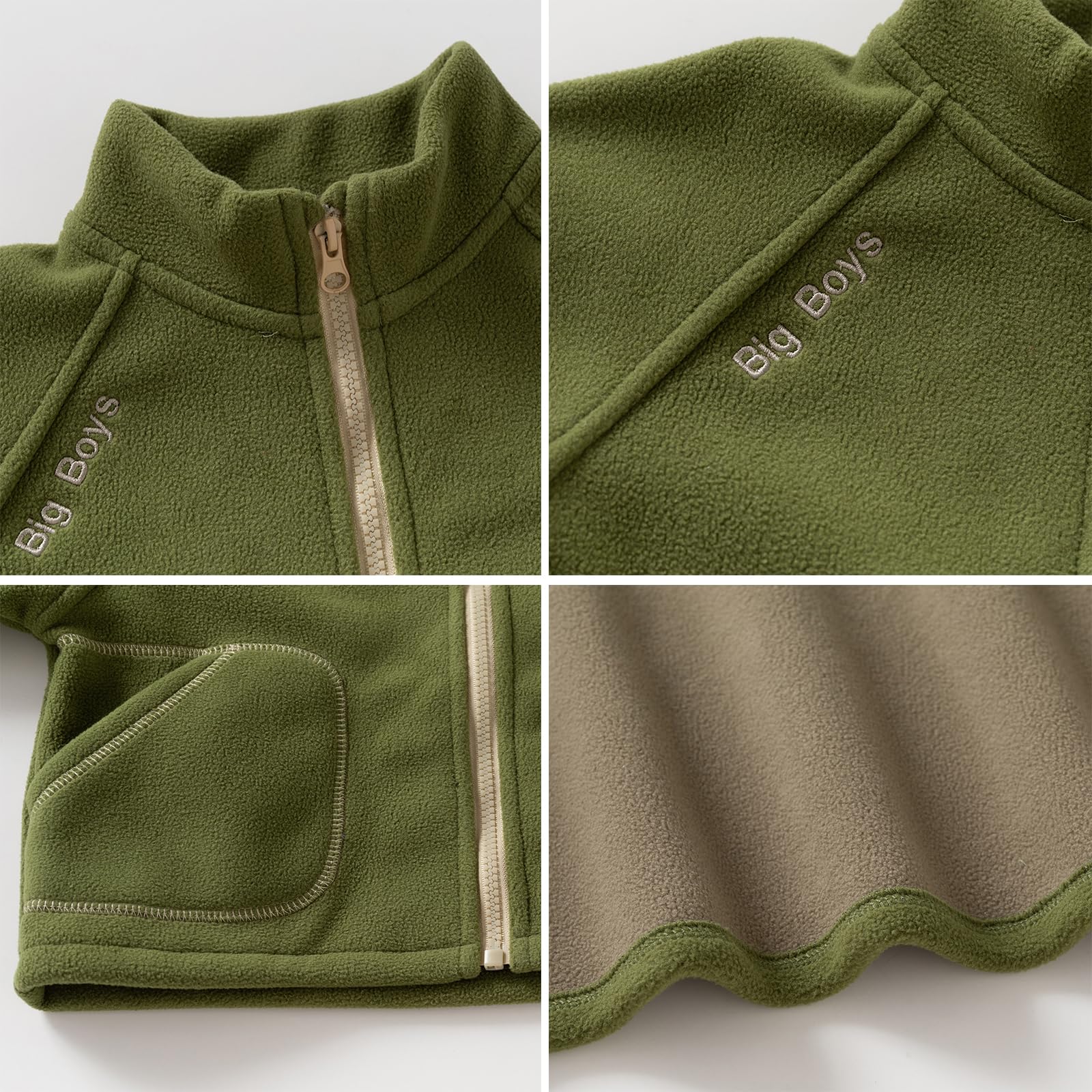 Veste en polaire pour tout-petits, manteaux chauds à manches longues à fermeture éclair pour bébés garçons pour l'automne, le printemps et l'hiver