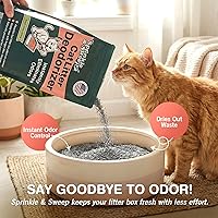 SprinkleSweep Litter Box Deodorizer: Non-Toxic Cat Odor Eliminator, Safe for Kittens, Coconut Activated Carbon, Made in USA