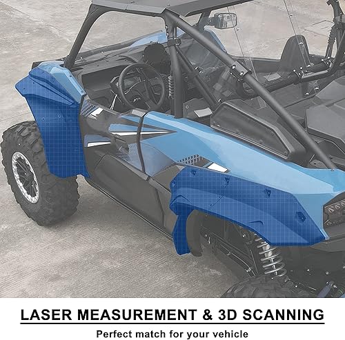 Miniatura 4 de SAUTVS Guardabarros XXL para Kawasaki Teryx KRX 1000, aletas de barro extendidas delanteras y traseras, extensión para accesorios Kawasaki Teryx KRX