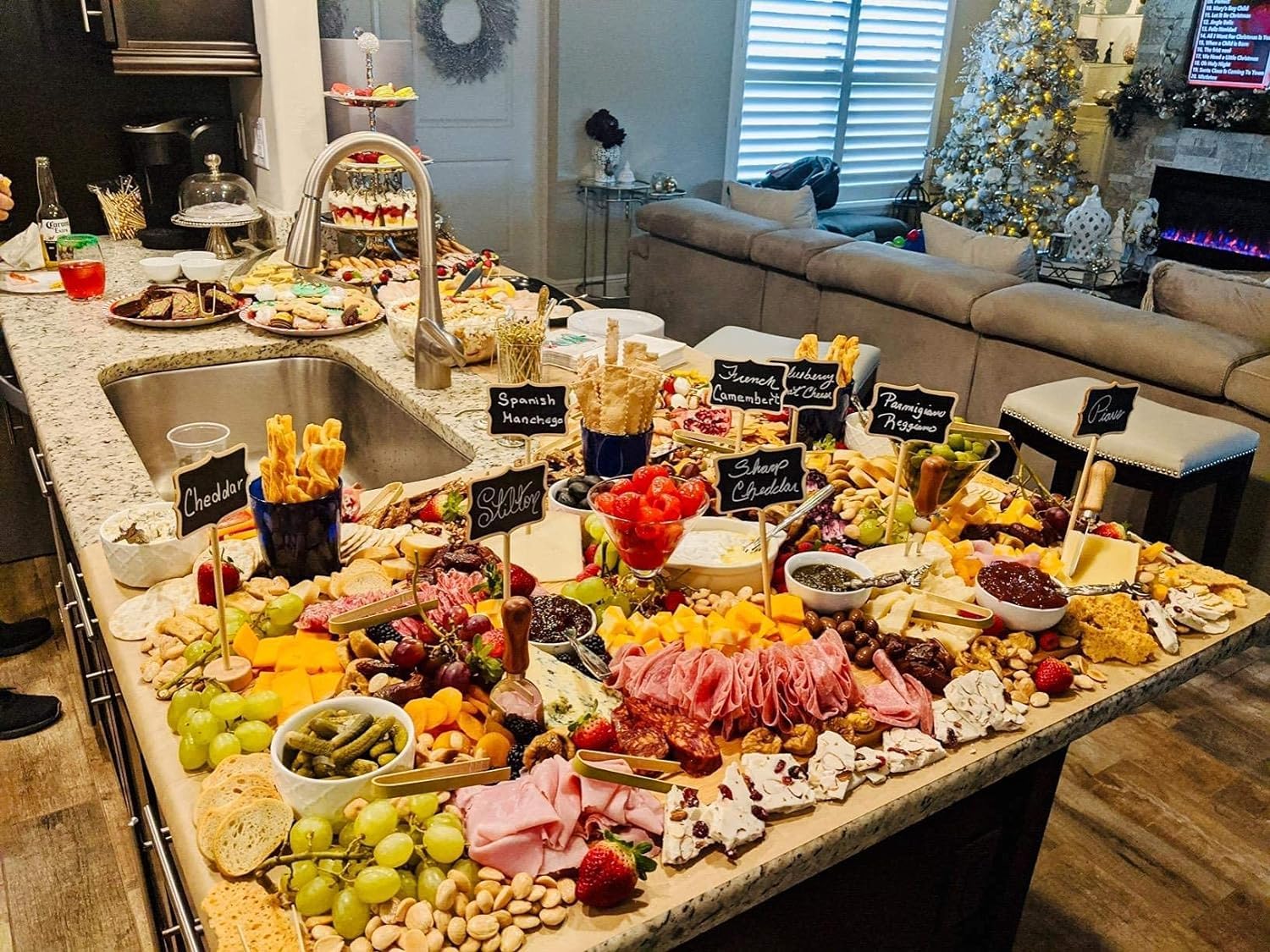 Pequeñas Pizarras de Tiza Con Caballete de Pie, 20 Unidades, Mini Etiquetas de Madera para Alimentos, Fiestas, Bodas, Cumpleaños y Mesa