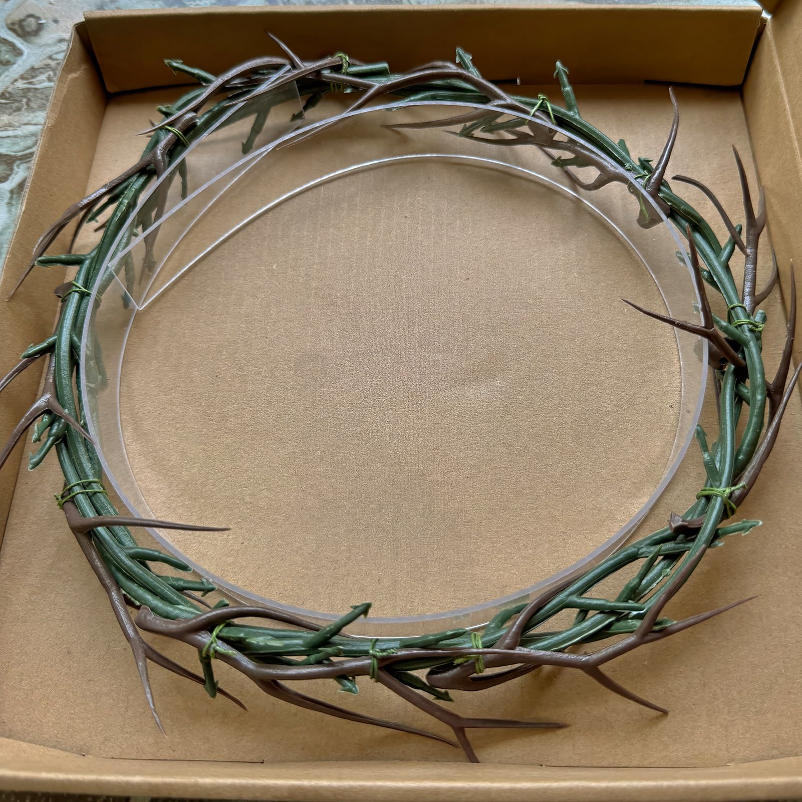 Authentische Jerusalem Dornenkrone Lebensgroß - Mit Zertifikat Für Religiöse Dekoration