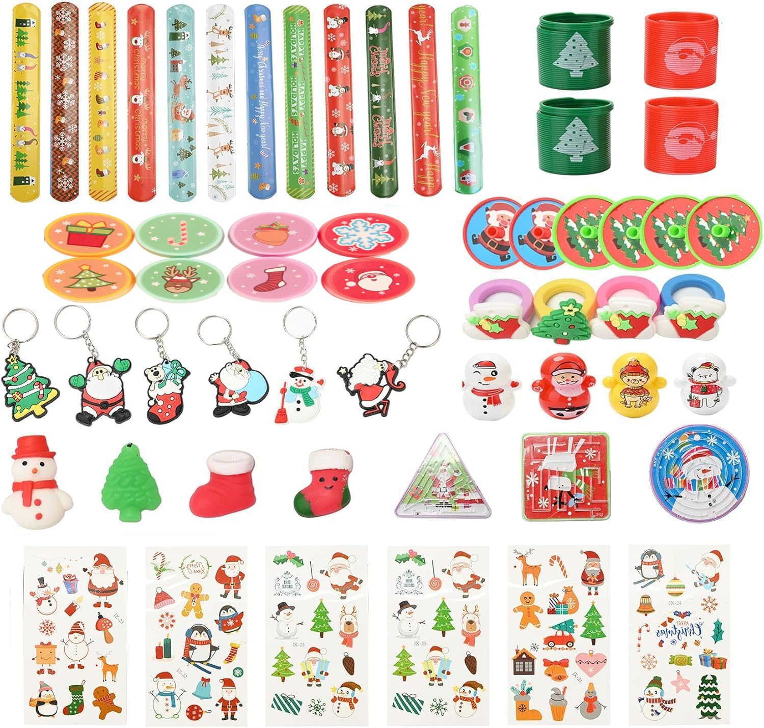 Zylota 99Pcs Christmas Party Favors For Kids,Pinata Stuffers, Prizes for Students Classroom Rewards,Treasure Box Toys, Carnival Prizes, Christmas Stocking Stuffers Bag Filler Gifts for Boys Girls