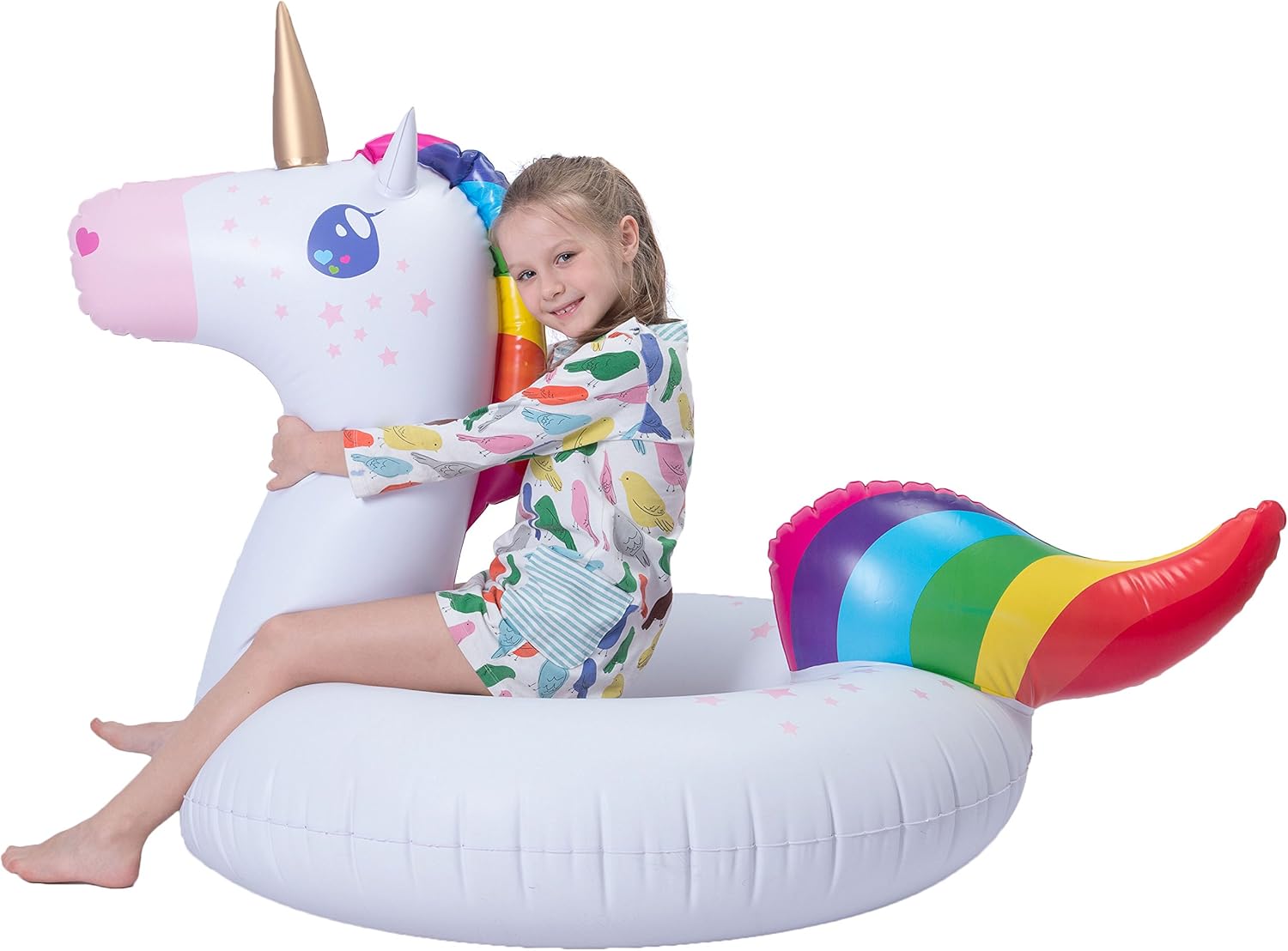 JOYIN Gorgeous Inflatable Unicorn Tube, Pool Float, Fun Beach Floaties, Swim Party Toys, Summer Pool Raft Lounge for Adults & Kids