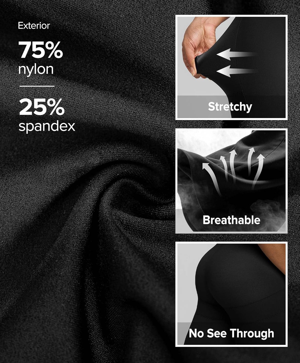 BRXL Built-in Shapewear Jumpsuits for Women Tummy Control One Piece Workout Jumpsuits Built-in Bra Square Neck Sleeveless - Image 7