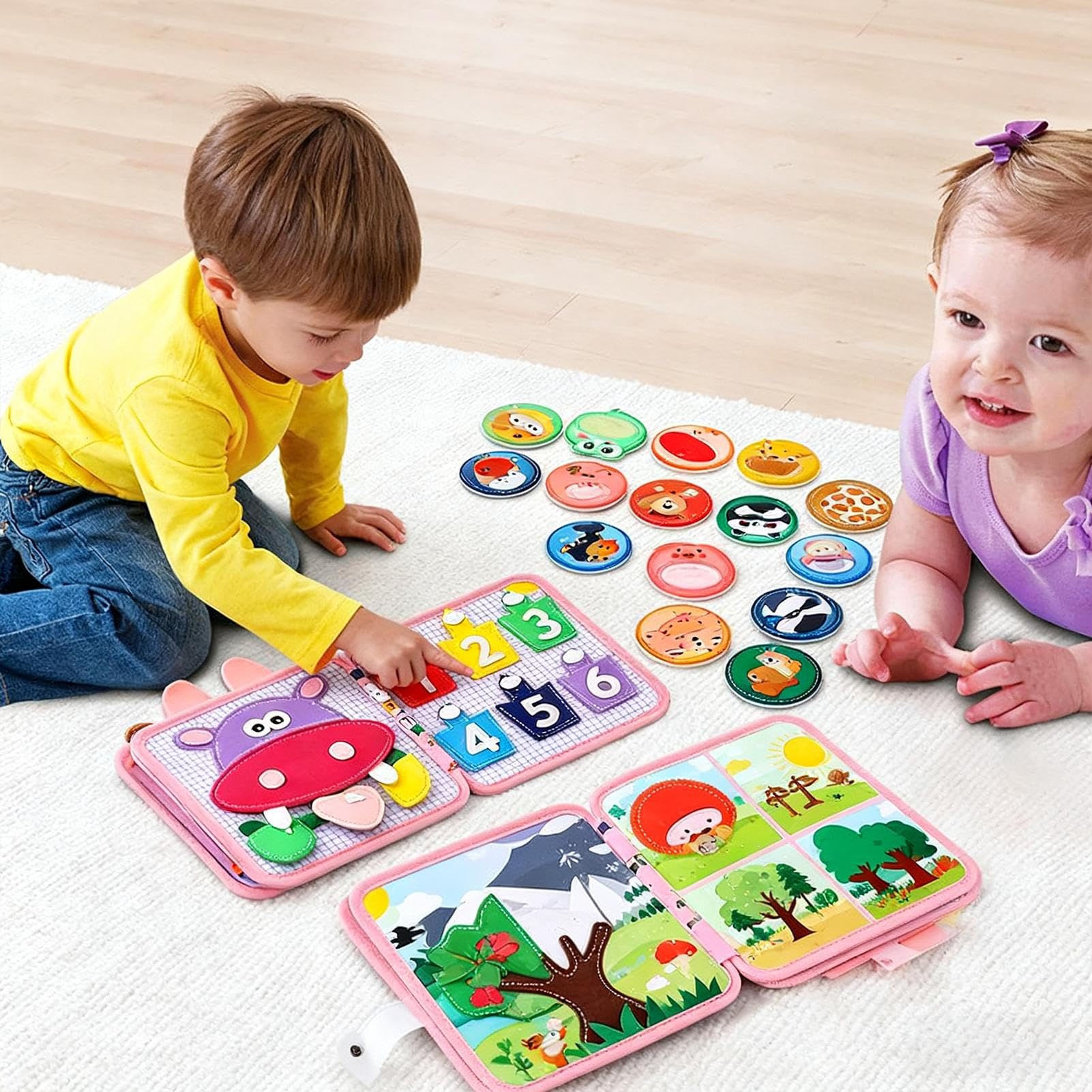 Aktivitätsspielzeug für Kinder, tragbar, aus Filz, für die Entwicklung