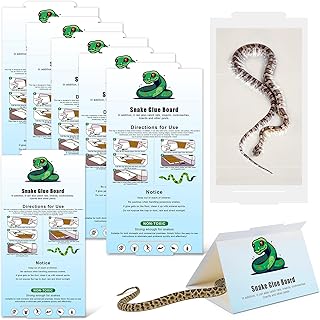 Qualirey 8 Pack Snake Glue Trap, 8 x 14 Large Sticky Snake Glue Boards for Inside Outside, Pre Scented Non Toxic Adhesive Traps with Enhanced Stickiness for Mouse Rat Lizard, Pet Safe Easy to Use