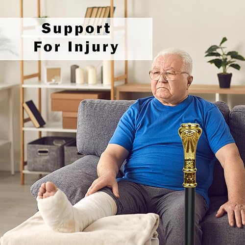 Miniatura 7 de Bastón masónico de bastón masónico – Bastones de vestir elegantes para hombres, equilibrio de personas mayores, 3 piezas plegables para estabilidad,