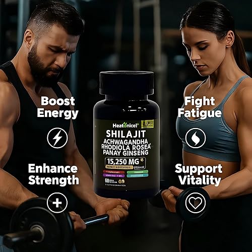 Miniatura 2 de Shilajit Cápsulas para hombres 8 en 1 Suplemento de hierbas potenciador de energía para adultos fórmula natural con Ashwagandha, Rhodiola Rosea,