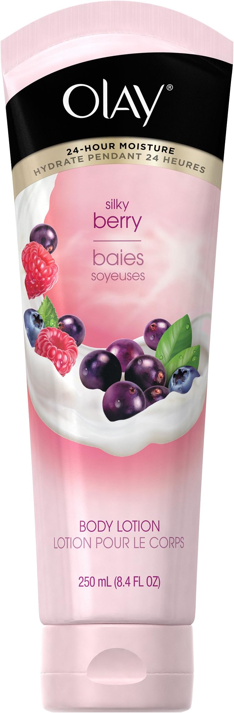 Olay Silky Berry Body Lotion, 24-Hour Moisture, 8.4 Oz