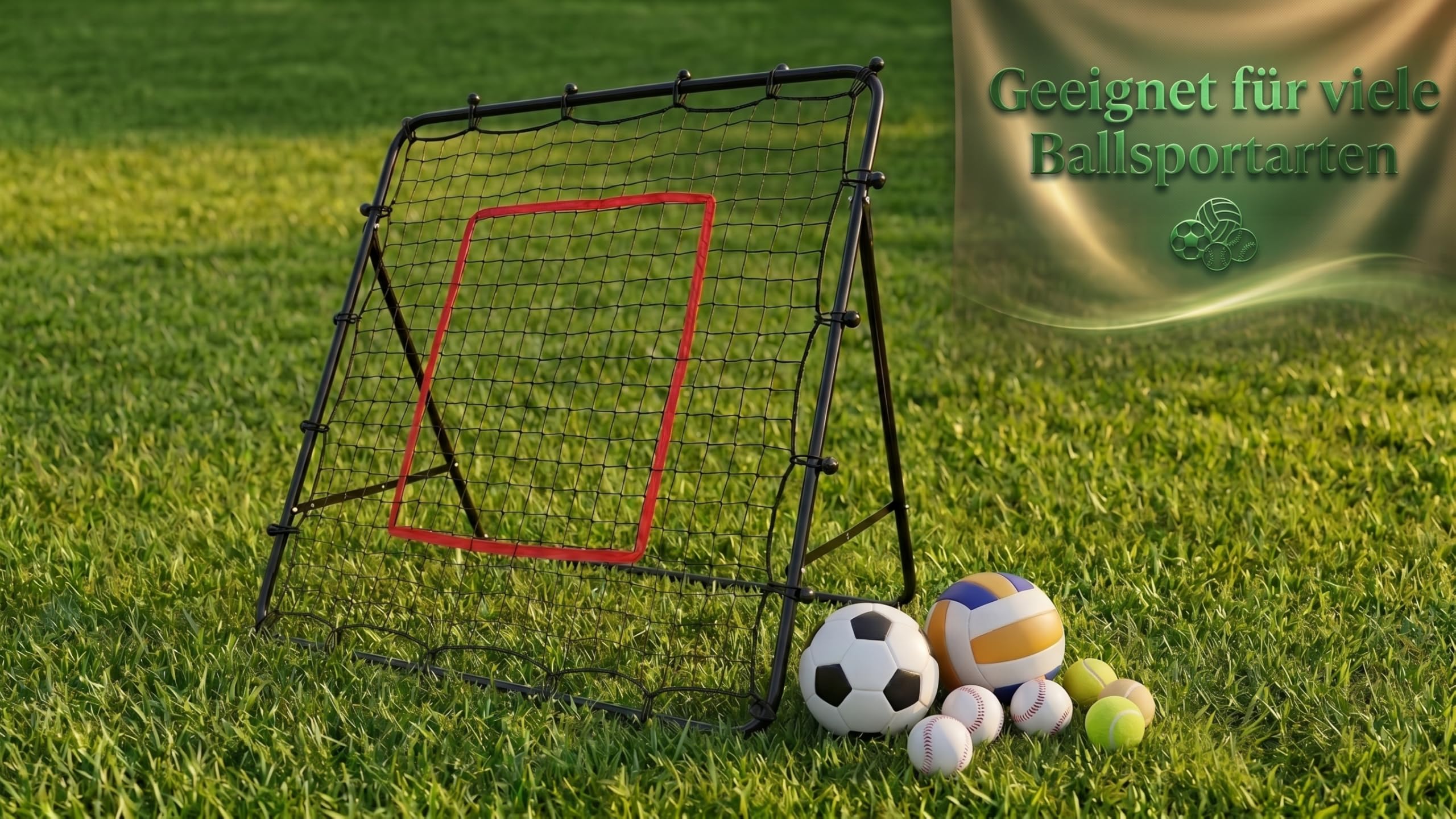 Kapler Red de rebote para portería de fútbol para niños, pared de rebote al aire libre para entrenamiento eficaz