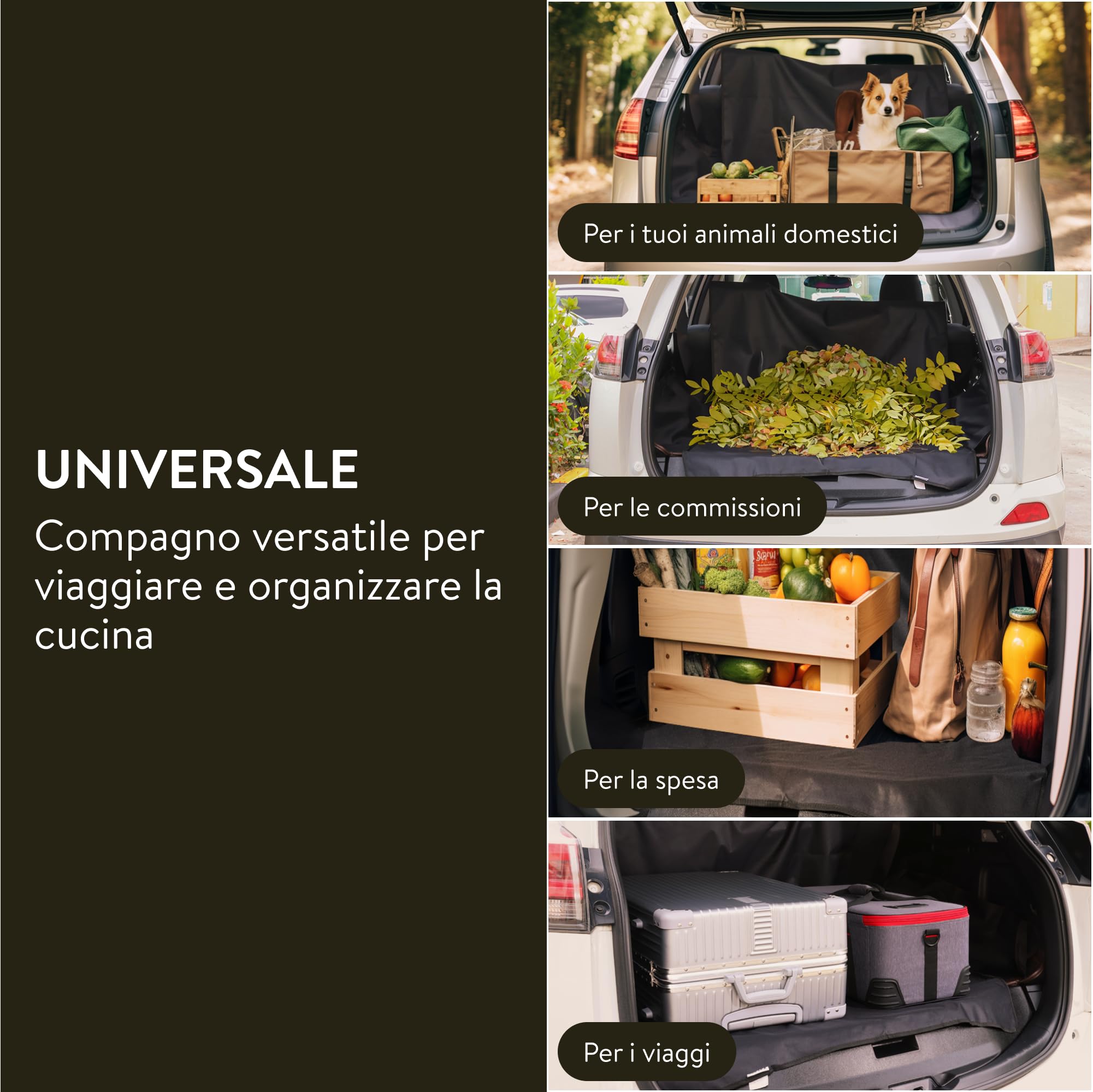 PRETEX Telo Auto per Cani - Copertura Protettiva per Baule - Coperta Auto Copribaule - Telo Macchina per Cani Impermeabile - Protezione Bagagliaio Universale