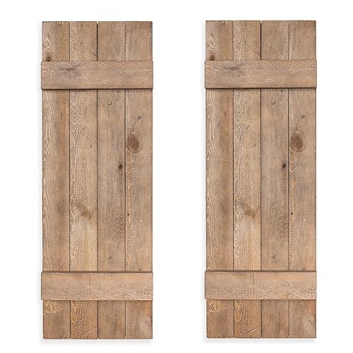 Ilyapa Wood Shutters Wall Decor - Farmhouse Style Barn Door