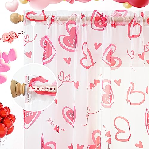 Miniatura 4 de Karseteli Cortinas de Halloween para sala de estar, cortinas traslúcidas naranjas de 96 pulgadas de largo, 2 paneles de decoración de Halloween para