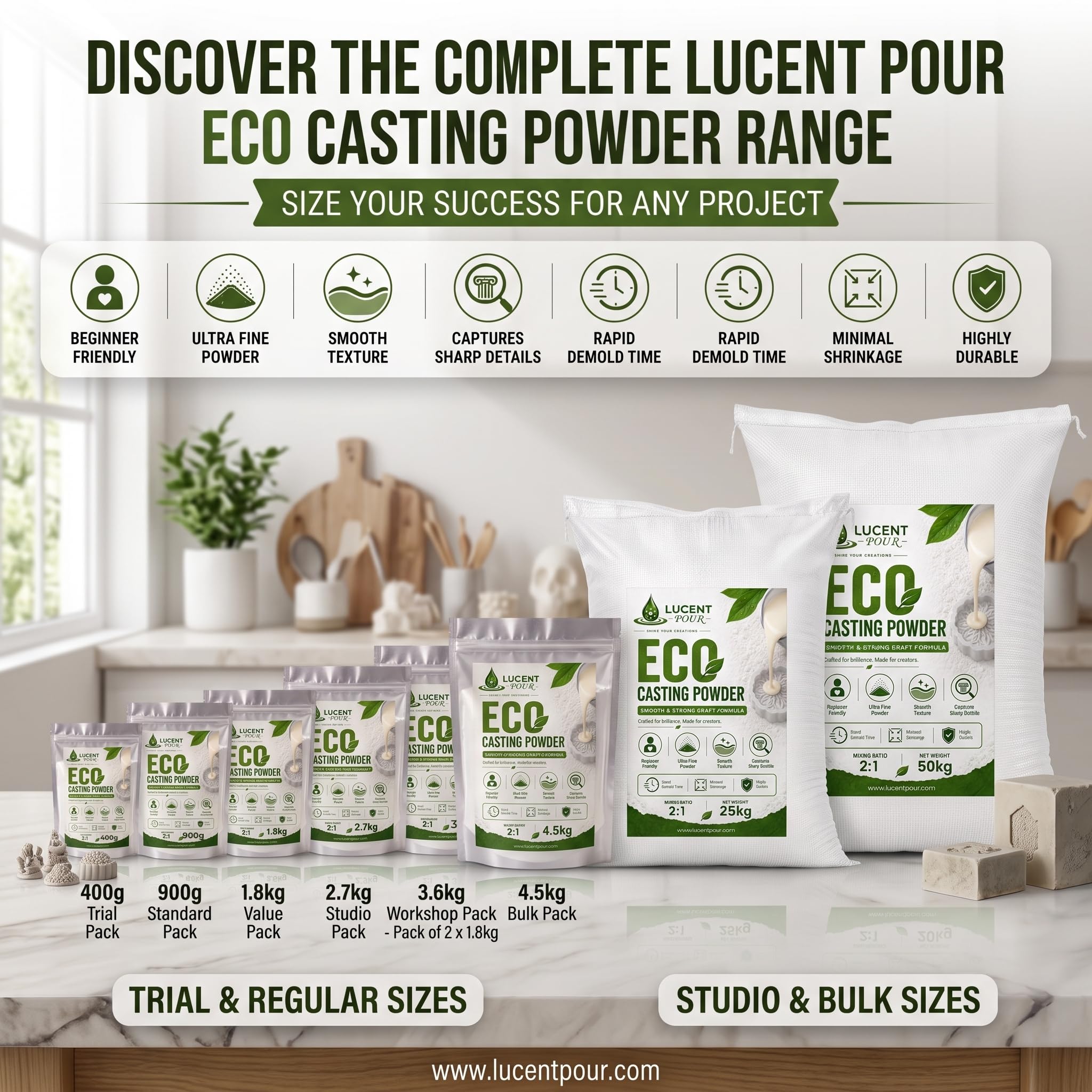 Eco Casting Powder - Create Stunning Crafts! -5 Eco Casting Powder - Create Stunning Crafts! -5