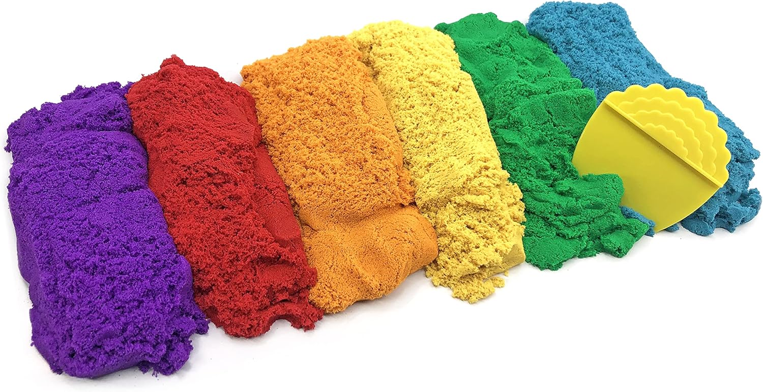 CRA-Z-Sand Rainbow Sand Jar with Bonus Surprise Tool Inside, Shape, Mold and Slice It, Fun Sensory Toy for Ages 4 and up