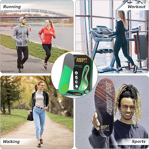 Miniatura 13 de SweetFeet Plantillas ortopédicas 2024 que apoyan la comodidad durante todo el día en hombres y mujeres  Antifatiga, control de olor, alivio del