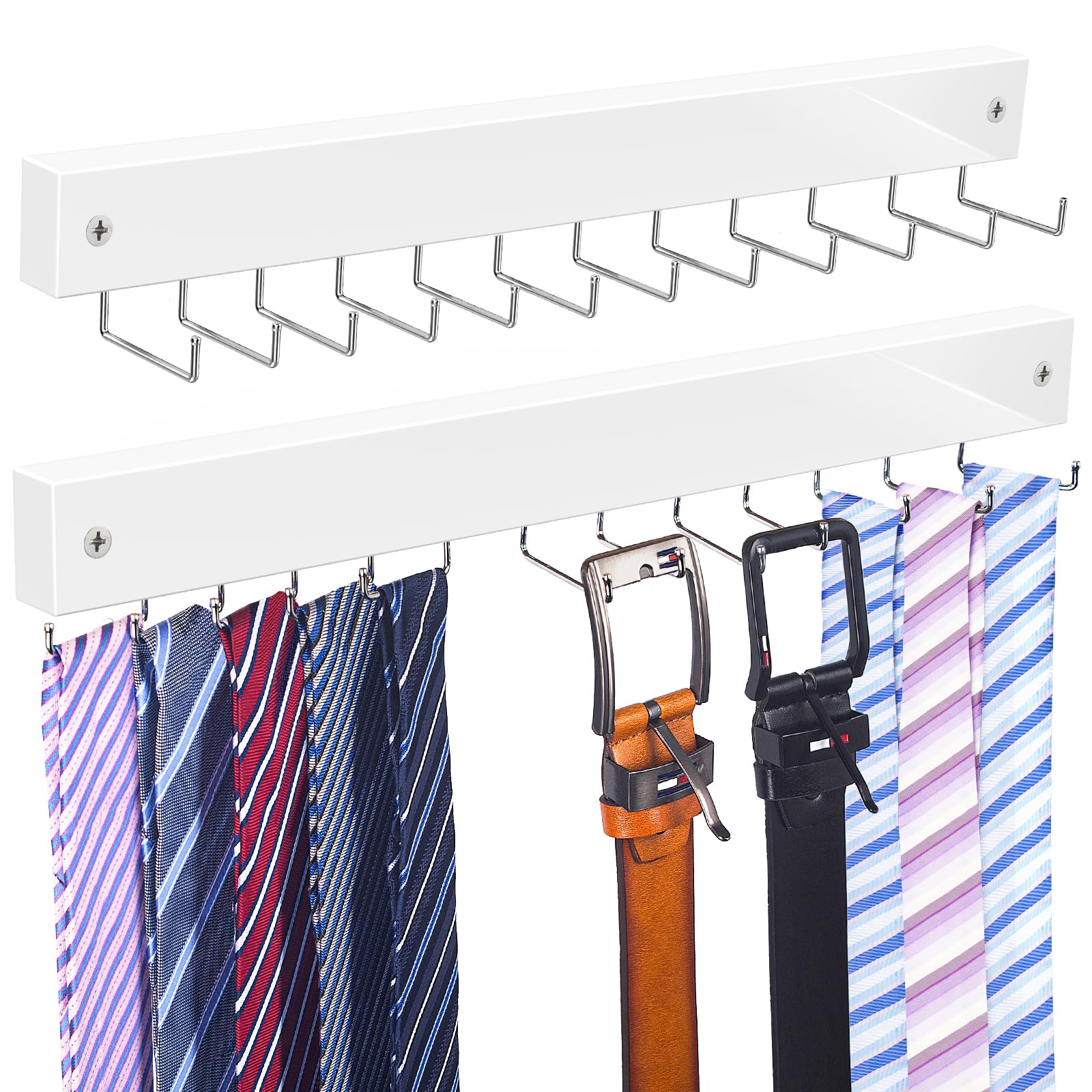 OTECKK 2-in-1 Tie Organizer 2-Pack