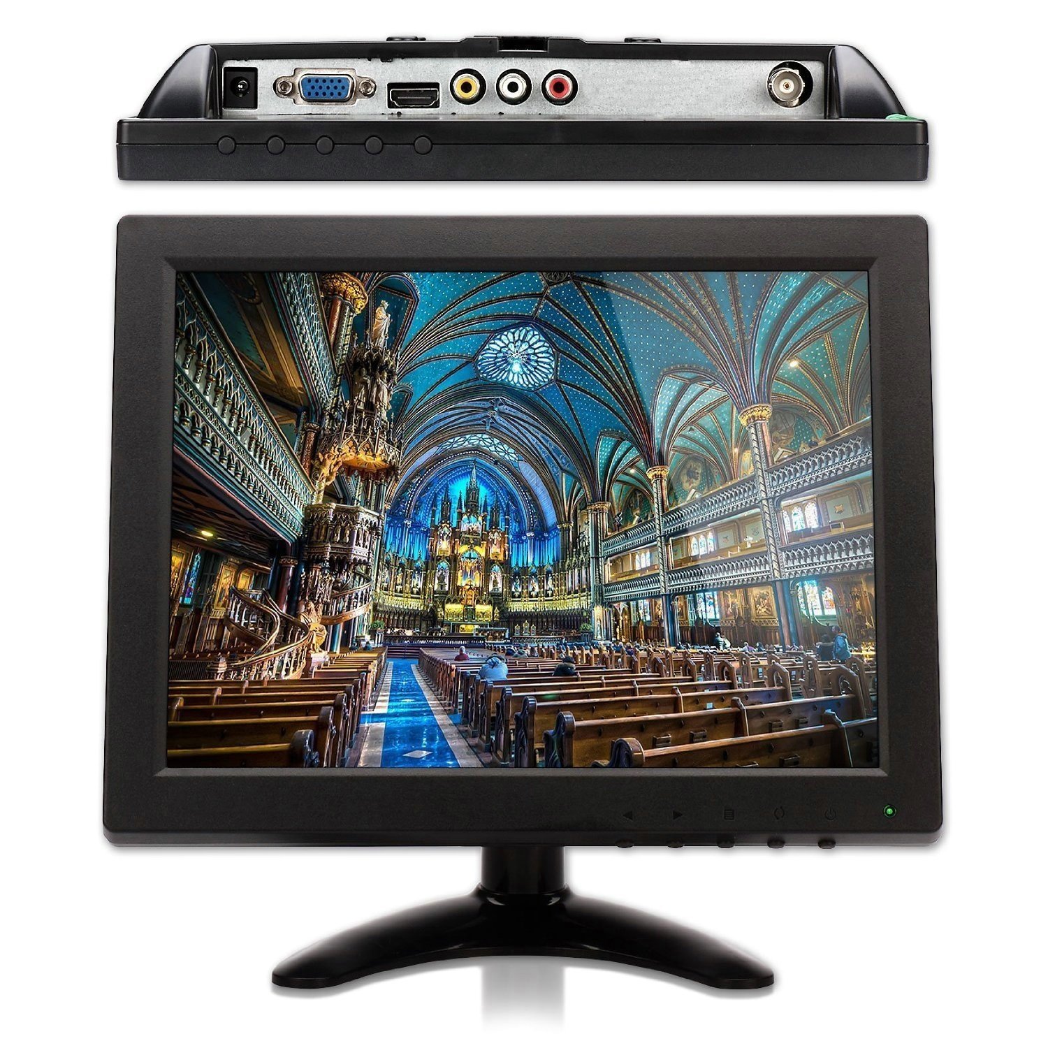 BW Monitor multimedia a color de alta resolución 800 x 600 LCD CCTV con entradas HDMI/AV/VGA/BNC para PC, sistema DVR de seguridad