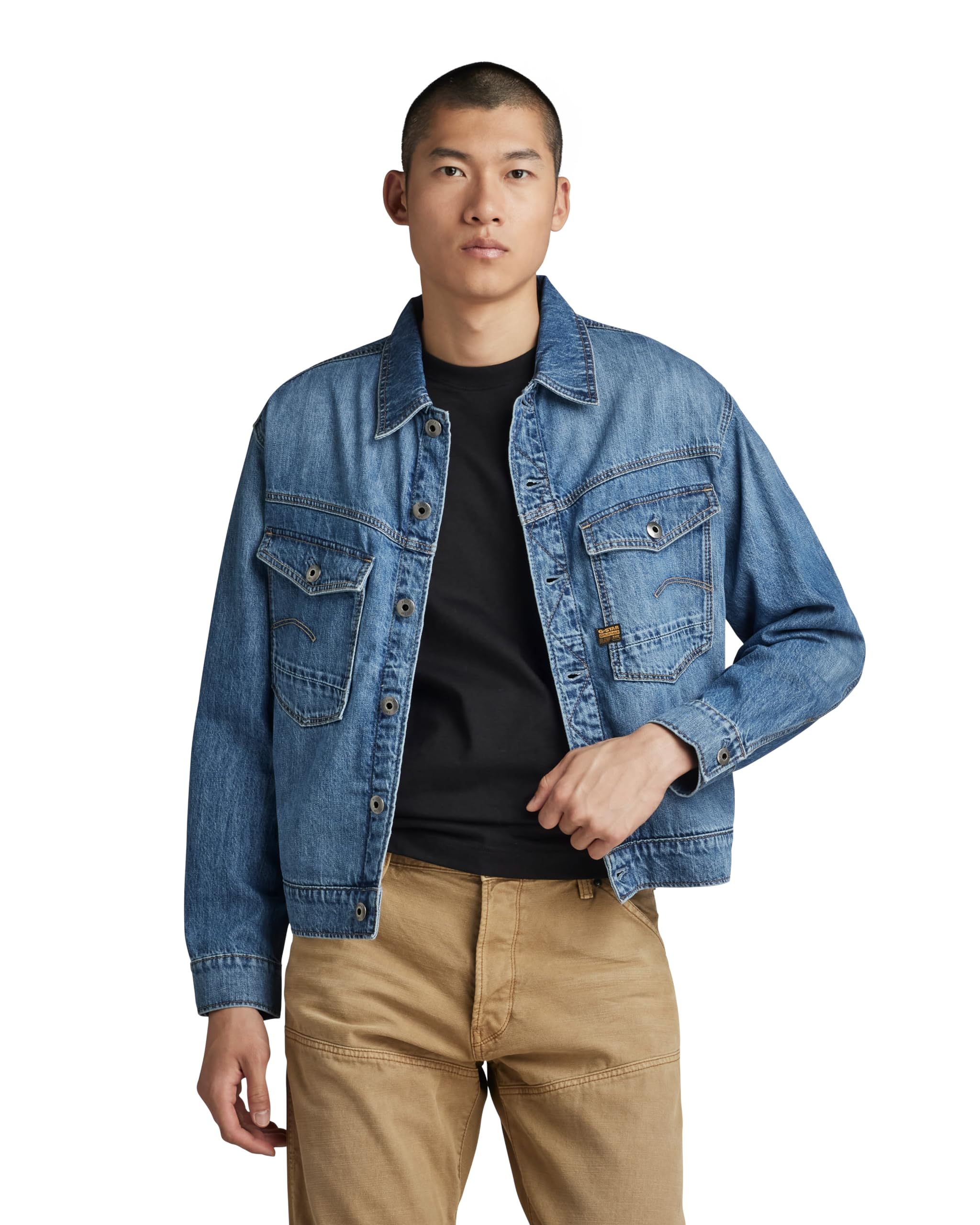 G-Star Men's Blue (Faded Cliffside Blue D23593-D536-G326) Dakota Jacket, L