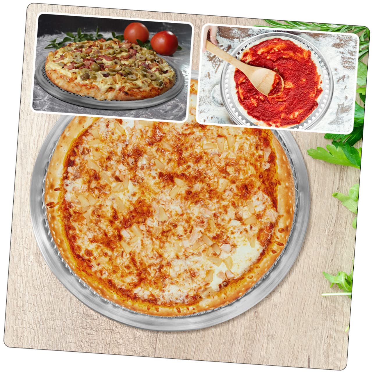 Luxshiny Alu-Pizzasieb Mit Antihaft-Beschichtung – Perfekt Für Ofen & Gefrierschrank, Kratzfest & Super Einfach Zu Reinigen!