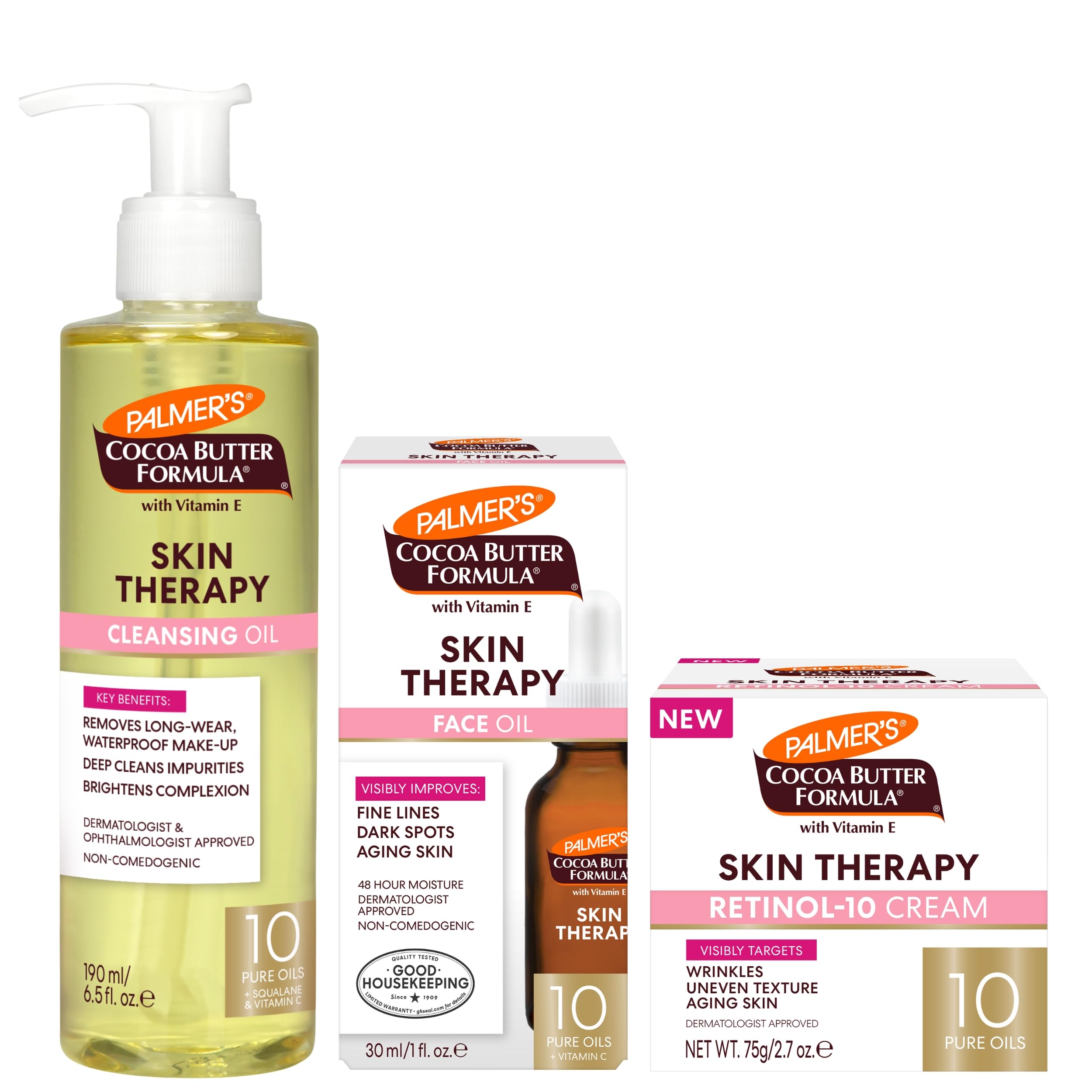 Palmer's Cocoa Butter Formula Skin Therapy Oil Face Regimen (Pack of 3)