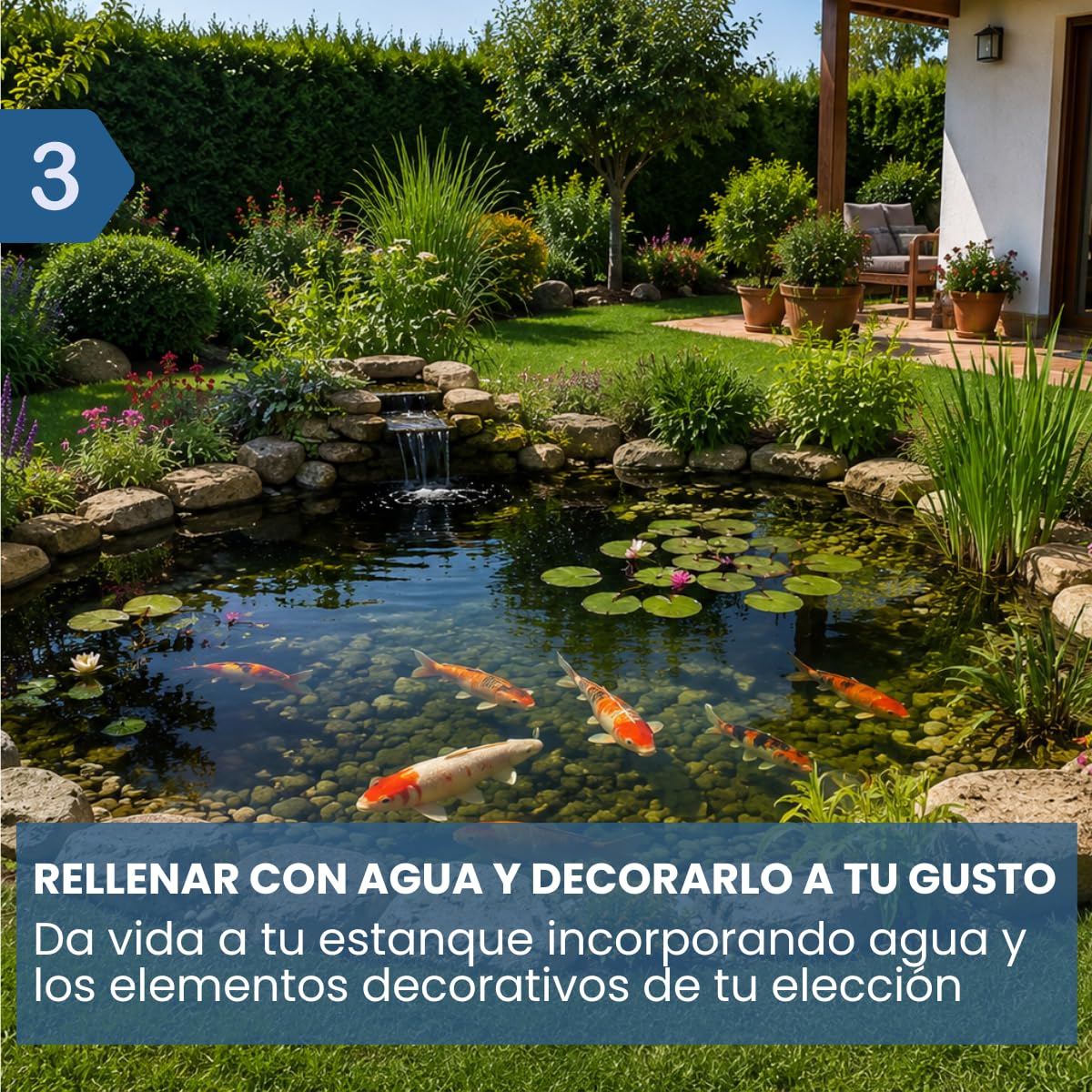 Lámina Impermeabilizante EPDM |Espesor 0,8 mm |para Estanques y Biolagos | Flexible | Alta Resistencia UV | Fácil Instalación| Material Duradero| Excelente adaptación al Terreno (2m x 1m)