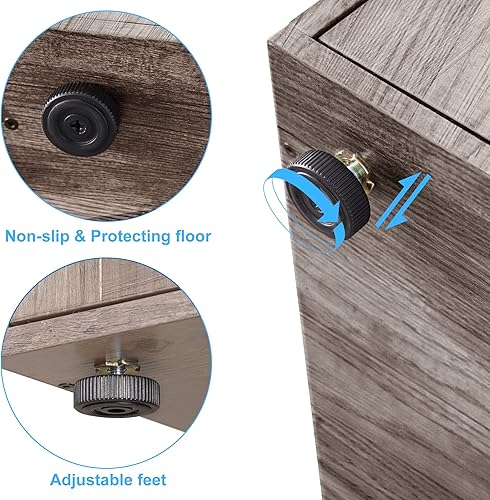 Miniatura 9 de Hey-brother Árbol para gatos con caja de arena, torre para gatos todo en uno para gatos de interior con hamaca grande, cama, estación de alimentos,