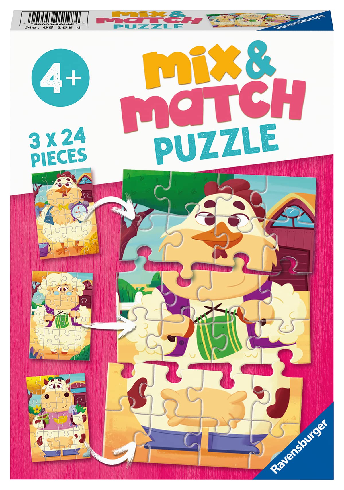Mix and Match Puzzles - Farm Animals