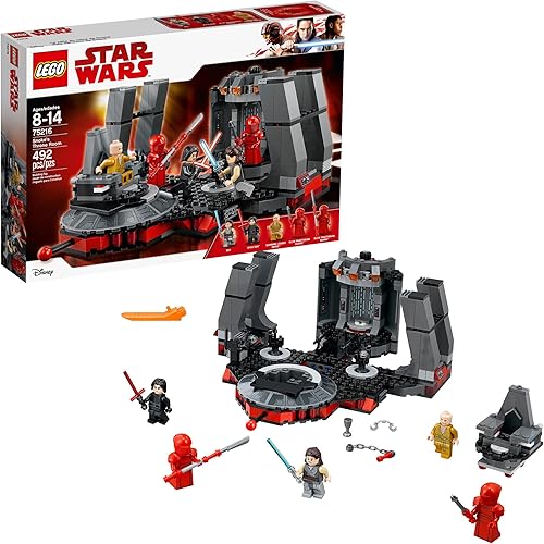 LEGO Star Wars 75216 Snoke's Throne - Kit de construcción de sala (492 piezas)