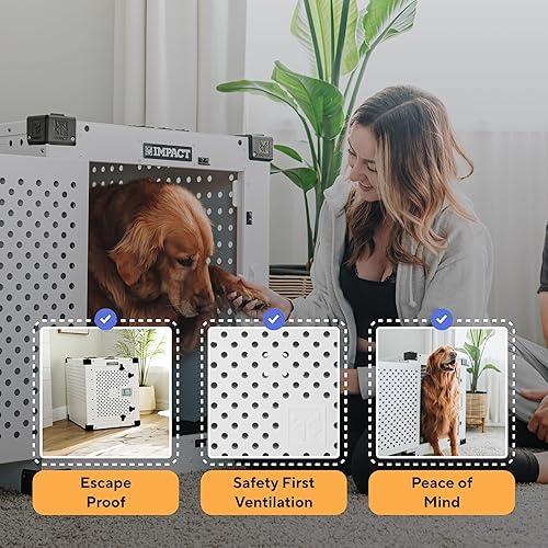 Miniatura 4 de Impact - Jaula indestructible para perros de ansiedad extrema para perros extra grandes - Jaula de perro resistente a prueba de fugas para
