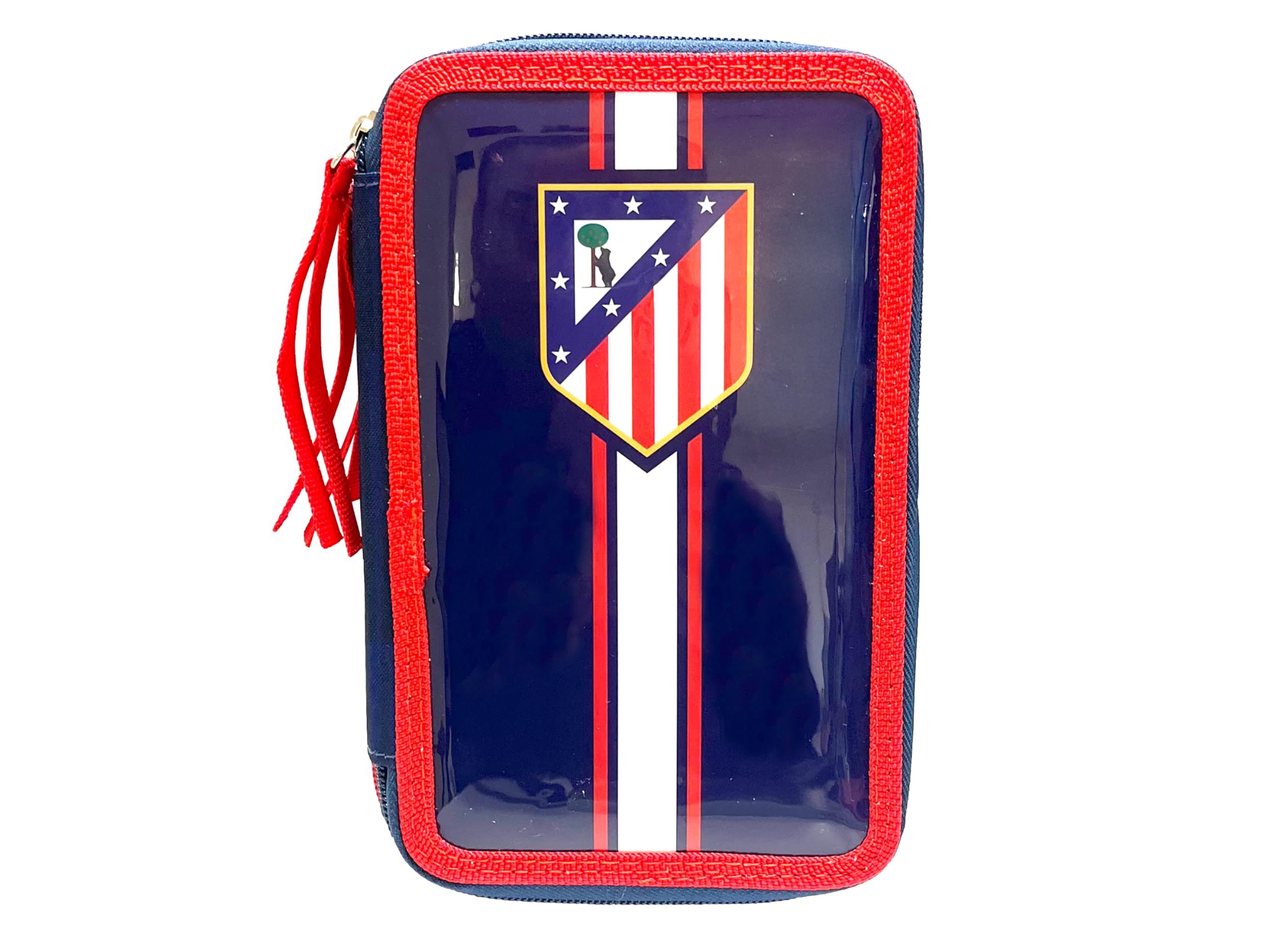 CYPBRANDS Atletico de Madrid, Pencil Case, 3 Tier Pencil Case, School Supplies, Colour Blue, Official Product, blue, Medium